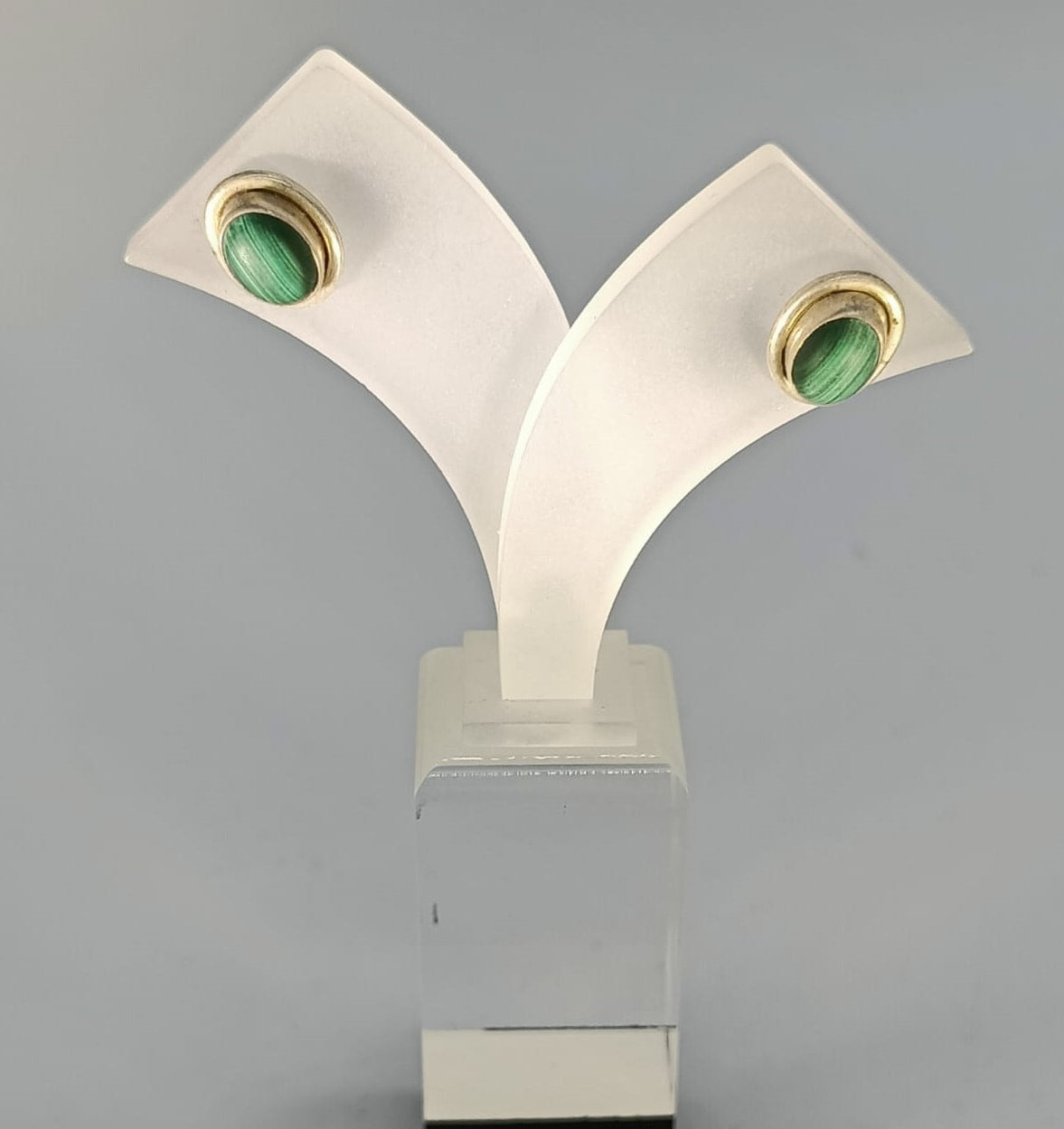 Malachite 925 Sterling Silver Stud