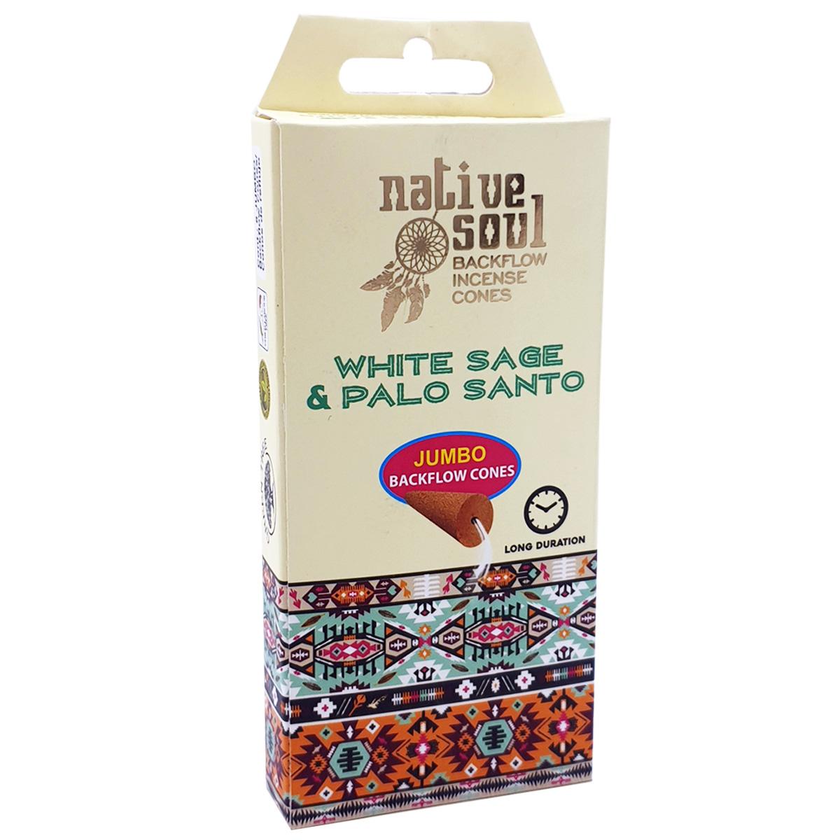 Native Soul Backflow Cones White Sage Palo Santo