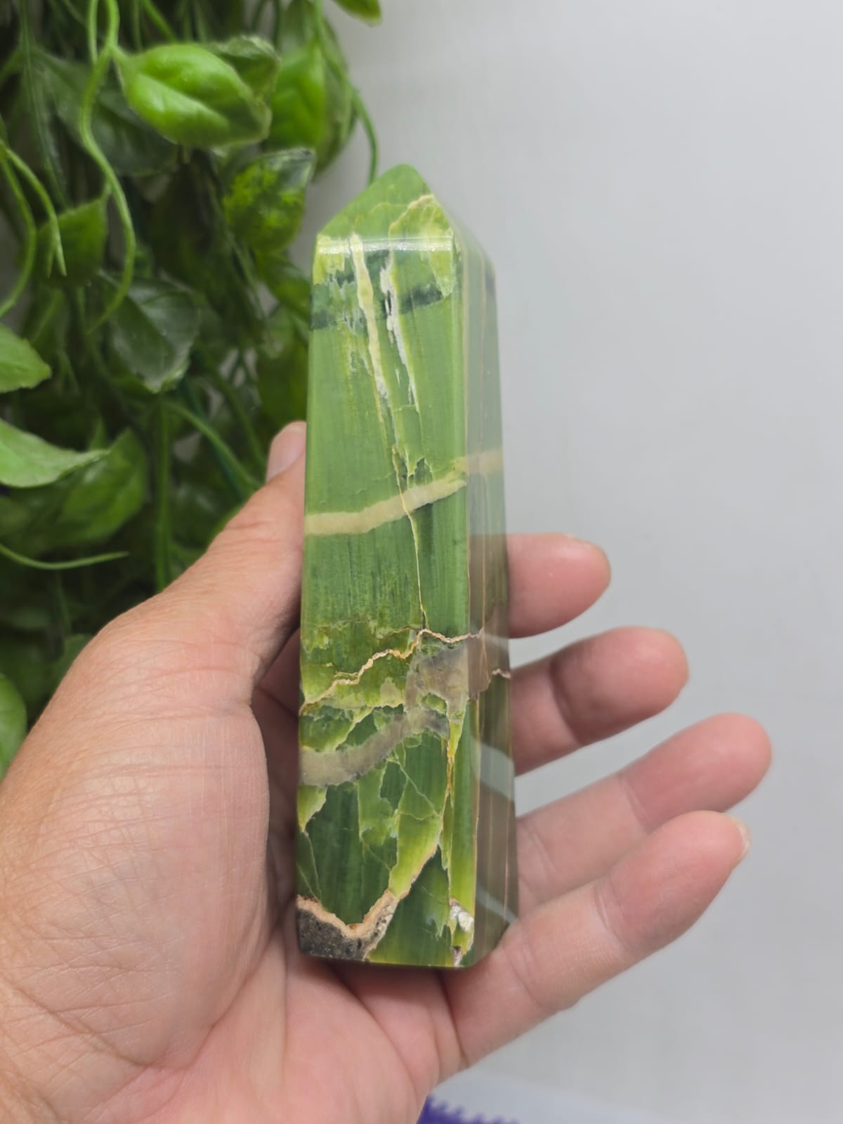 Tremolite Obelisk Crystal Wellness