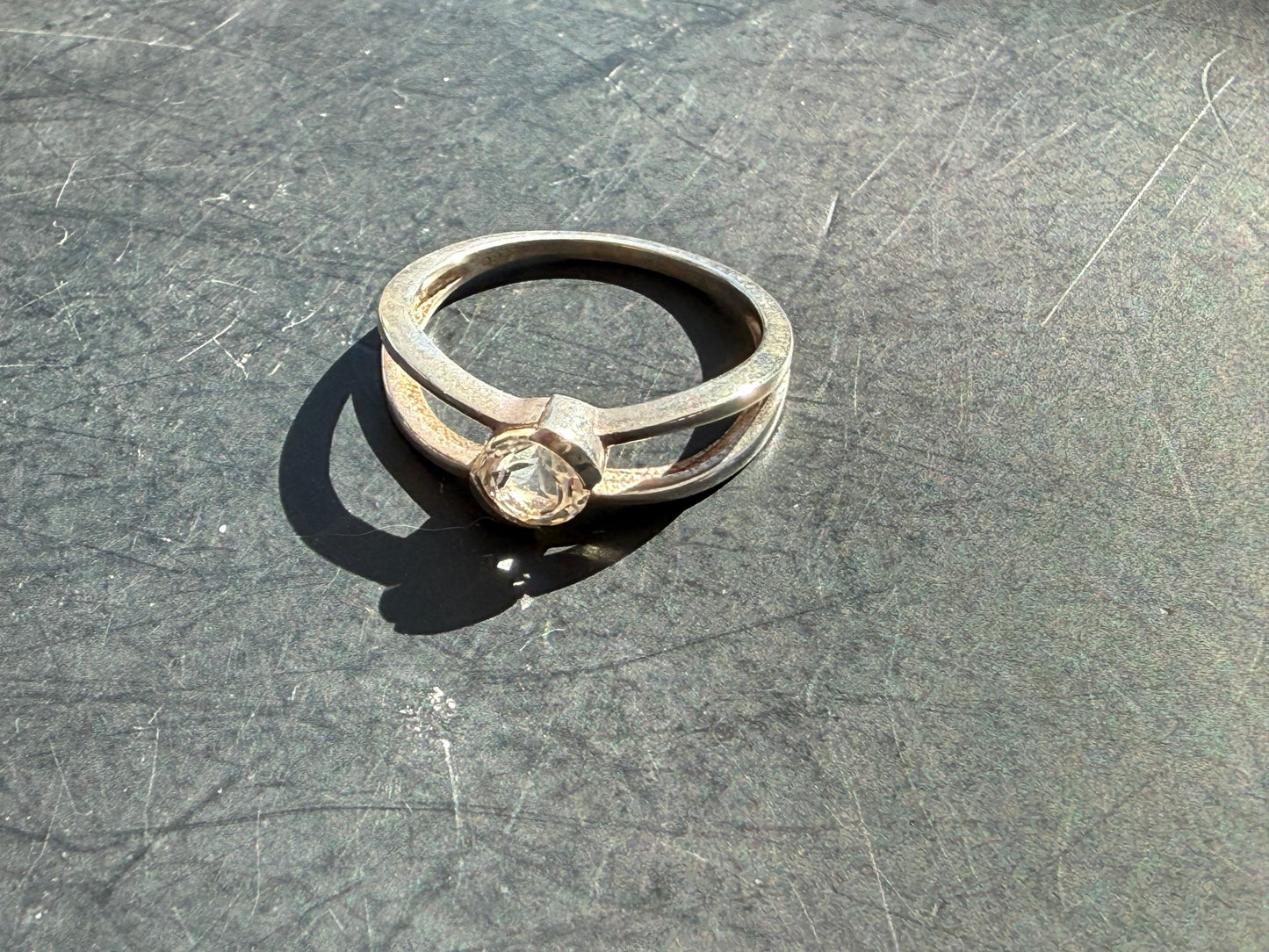 🤍 White Topaz Ring — Clarity, Light & Abundance, size 5.5 Crystal Wellness