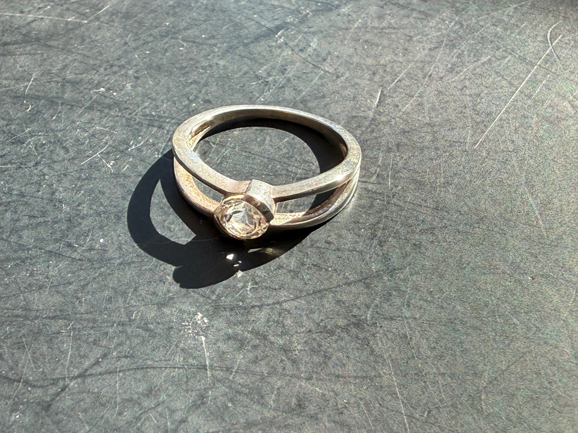 🤍 White Topaz Ring — Clarity, Light & Abundance, size 5.5 Crystal Wellness