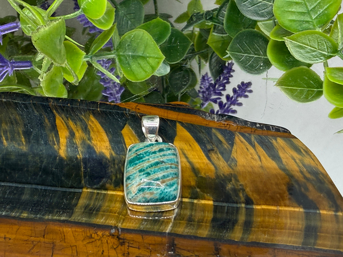 Amazonite Pendant — Calm, Truth & Harmony, 23mmx14mm Crystal Wellness