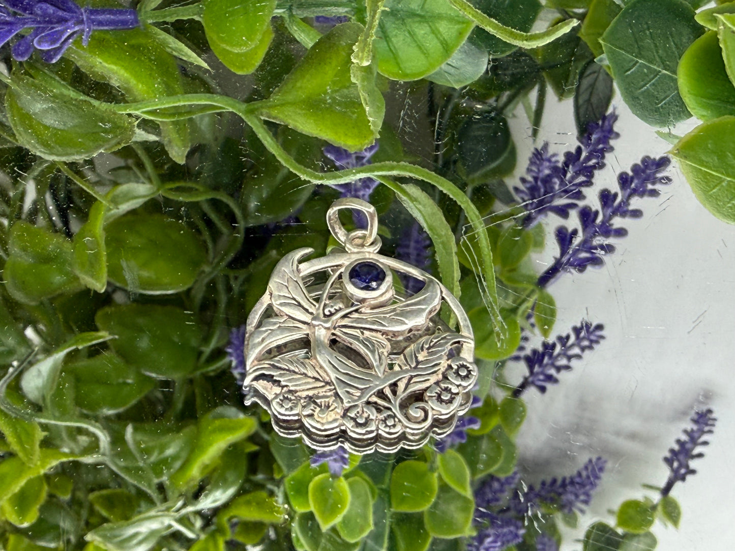 Iolite Silver Pendant — Stone of Inner Vision, 22mmx22mm Crystal Wellness