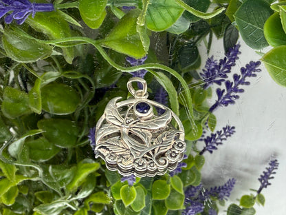 Iolite Silver Pendant — Stone of Inner Vision, 22mmx22mm Crystal Wellness