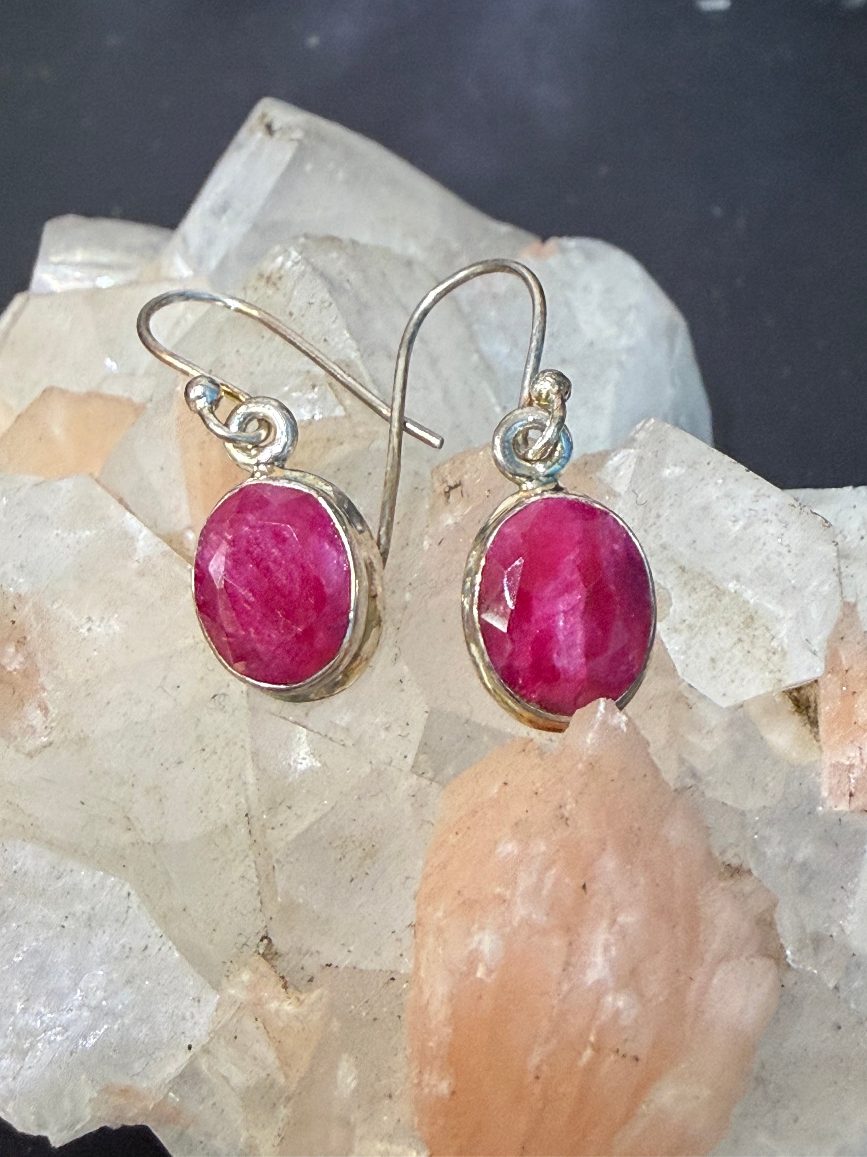 Ruby Earrings – Passion, Courage & Heart’s Fire, 12mmx9mm Crystal Wellness