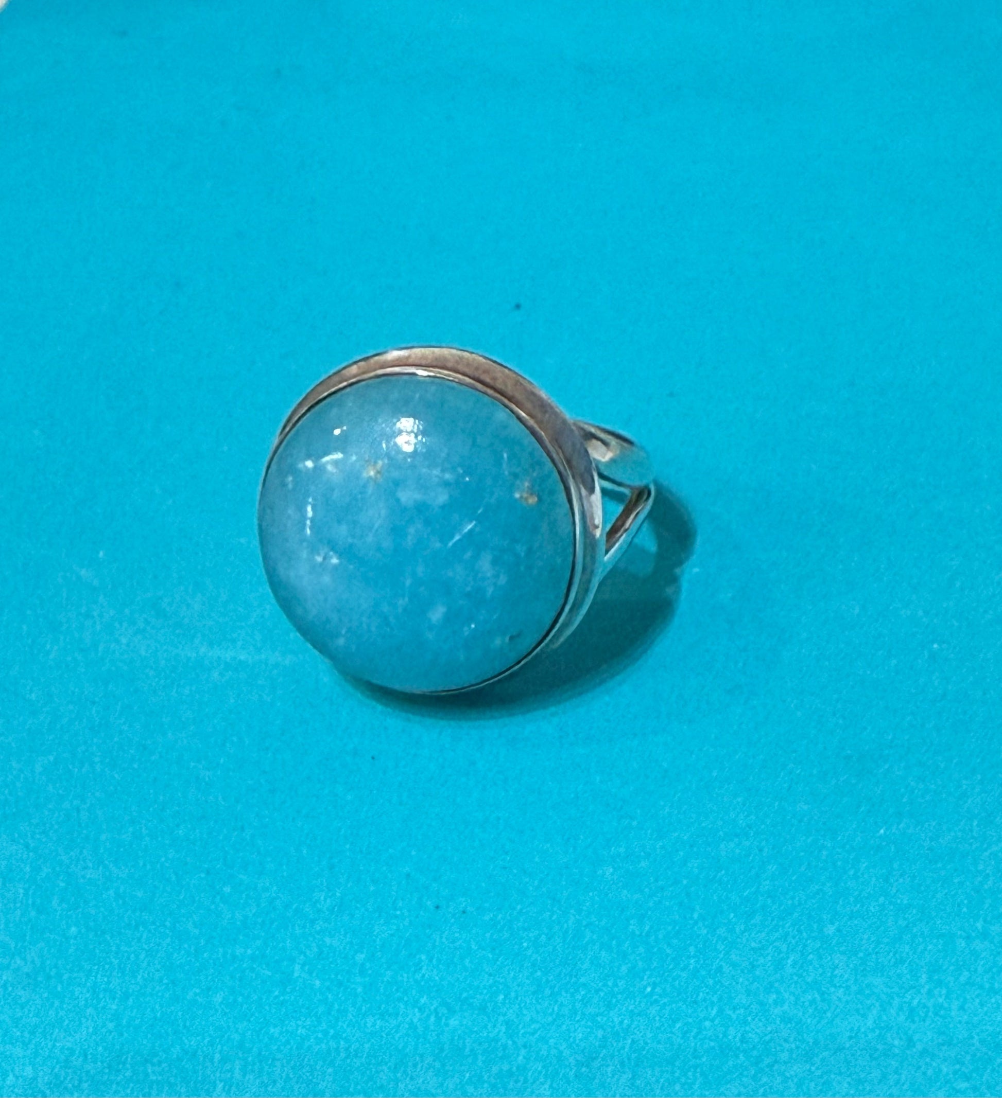 Smithsonite 925 Sterling Silver Ring Size 7 Crystal Wellness