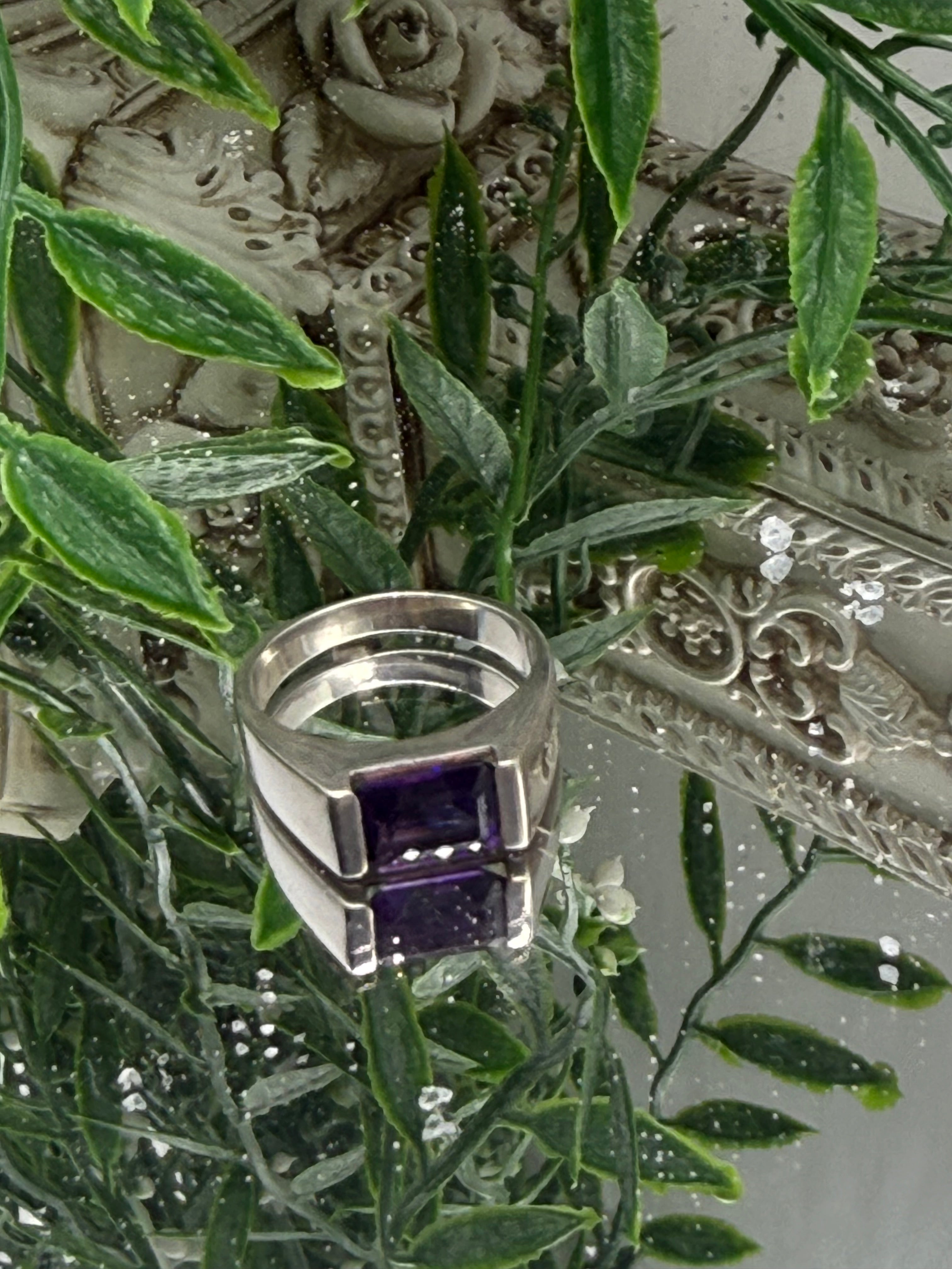 Amethyst Men’s Ring – Wisdom & Inner Strength Crystal Wellness