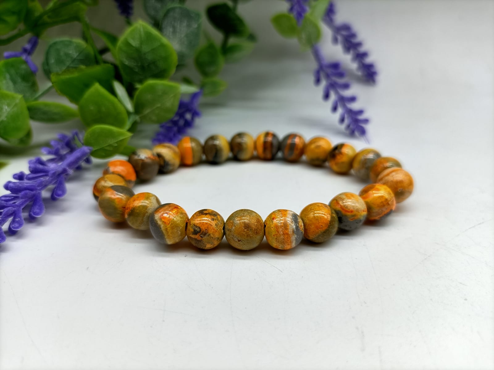 Bumblebee Jasper Beads Bracelet 8mm High Quality
