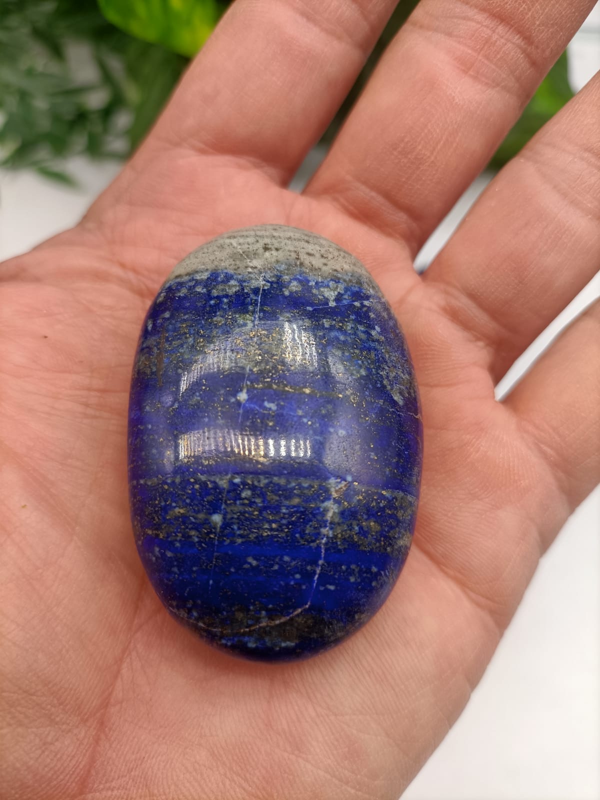 Lapis Lazuli Palm Stone Crystal Wellness
