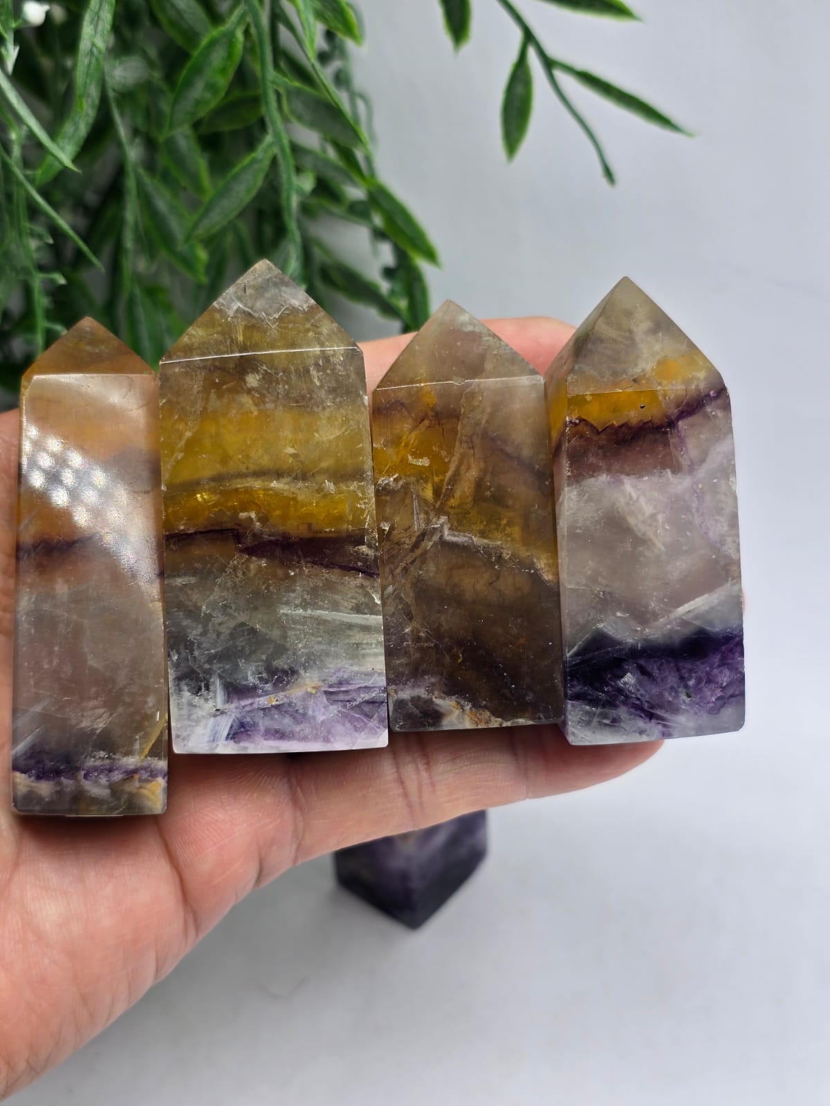 Yellow Fluorite Point Crystal Wellness