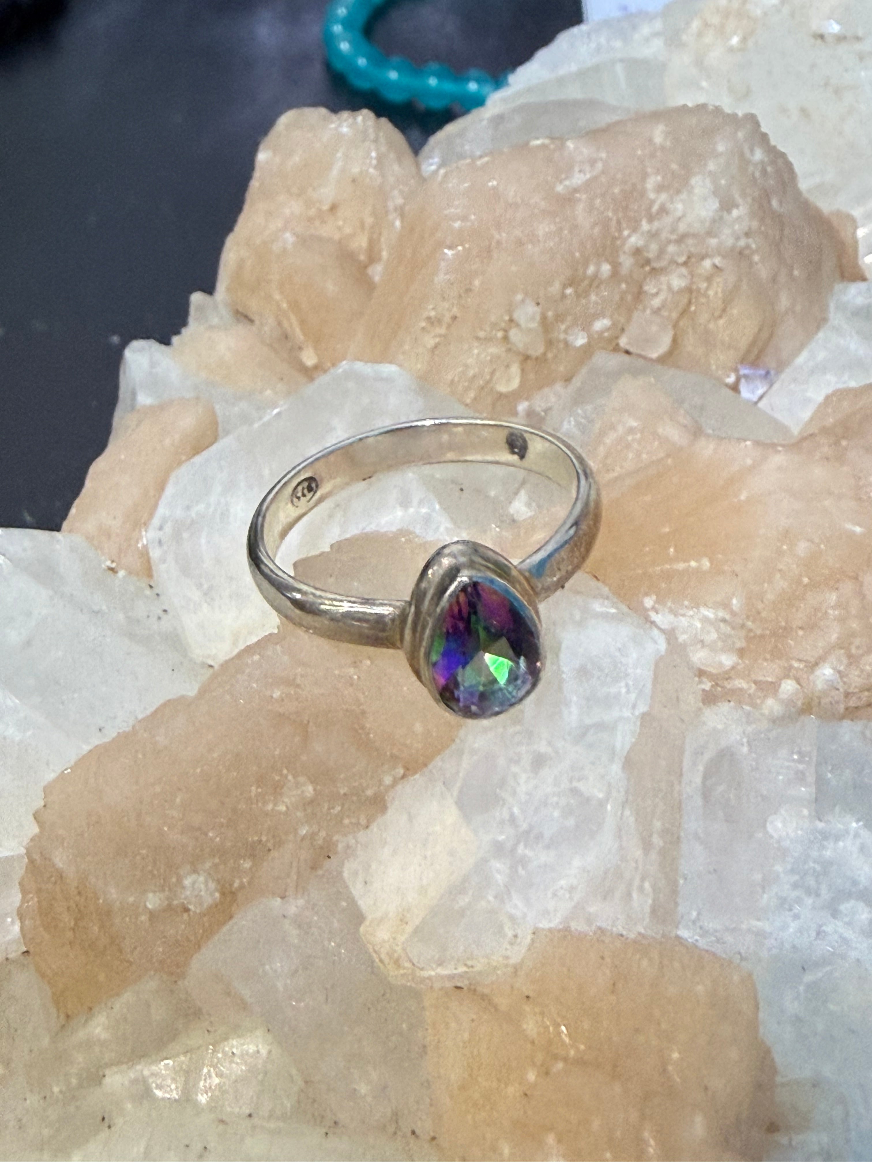 Mystic Topaz Ring, size 9  — A Celestial Prism of Transformation & Inner Light Crystal Wellness