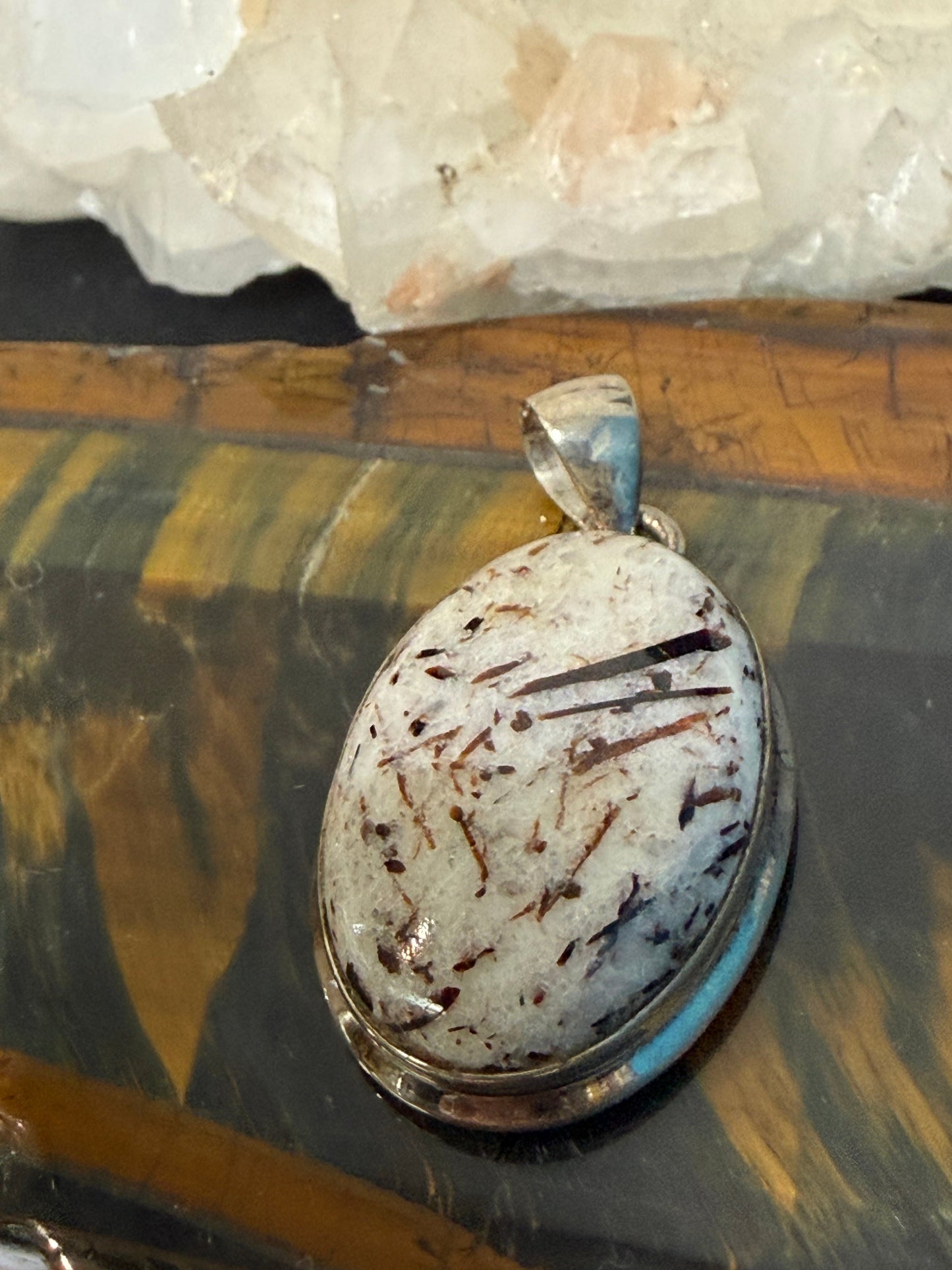 Astrophyllite Pendant — Starburst of Transformation ✨ , 30mmx22mm Crystal Wellness