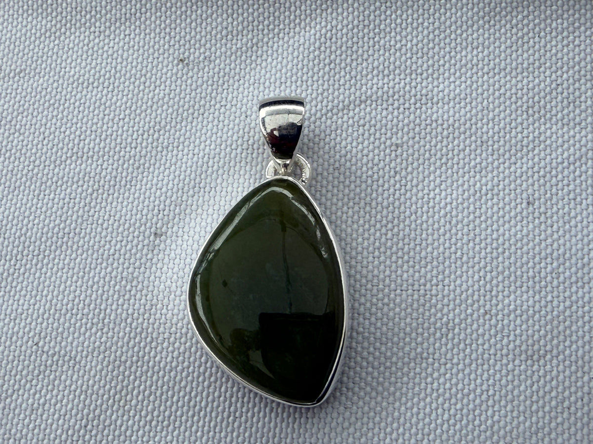 Nephrite Jade Pendant — Stone of Harmony, Protection & Abundance, 20mmx15mm Crystal Wellness