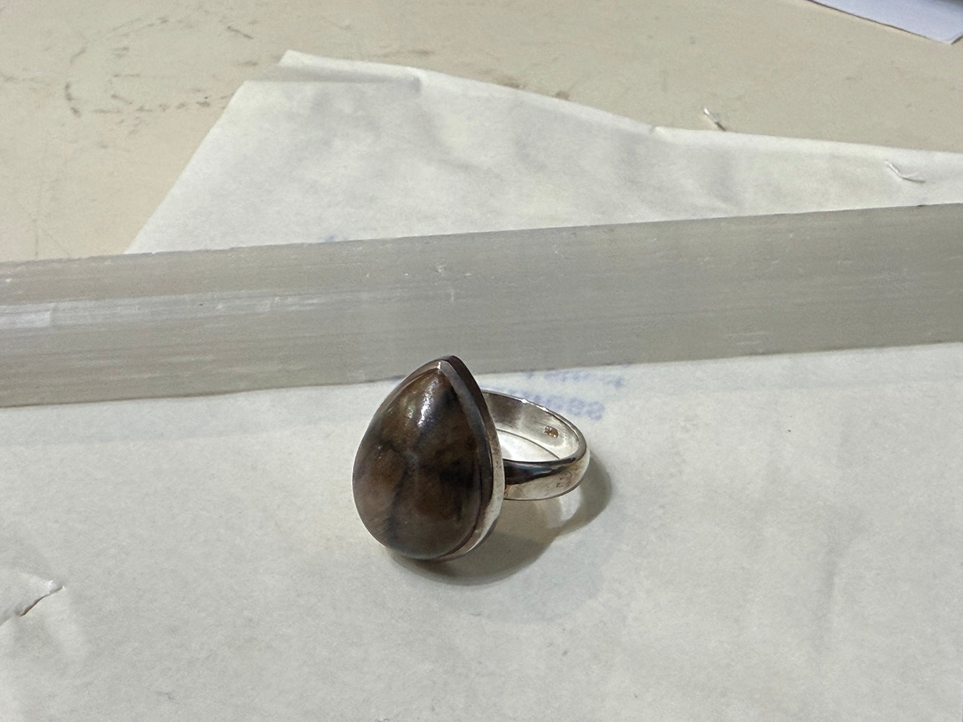 Chiastolite Ring, size 7.5
The Stone of Protection & Sacred Alignment Crystal Wellness