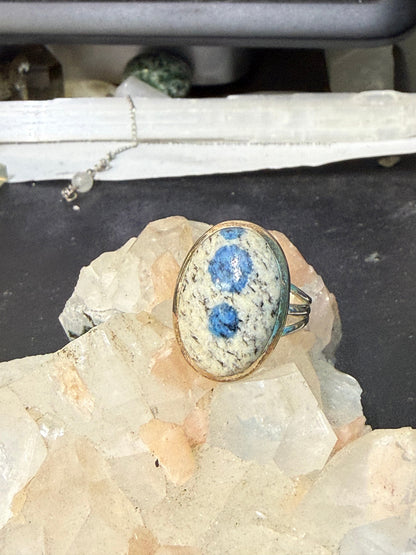 💙 K2 Stone Ring — “Mountain Wisdom”, size 9.5 Crystal Wellness
