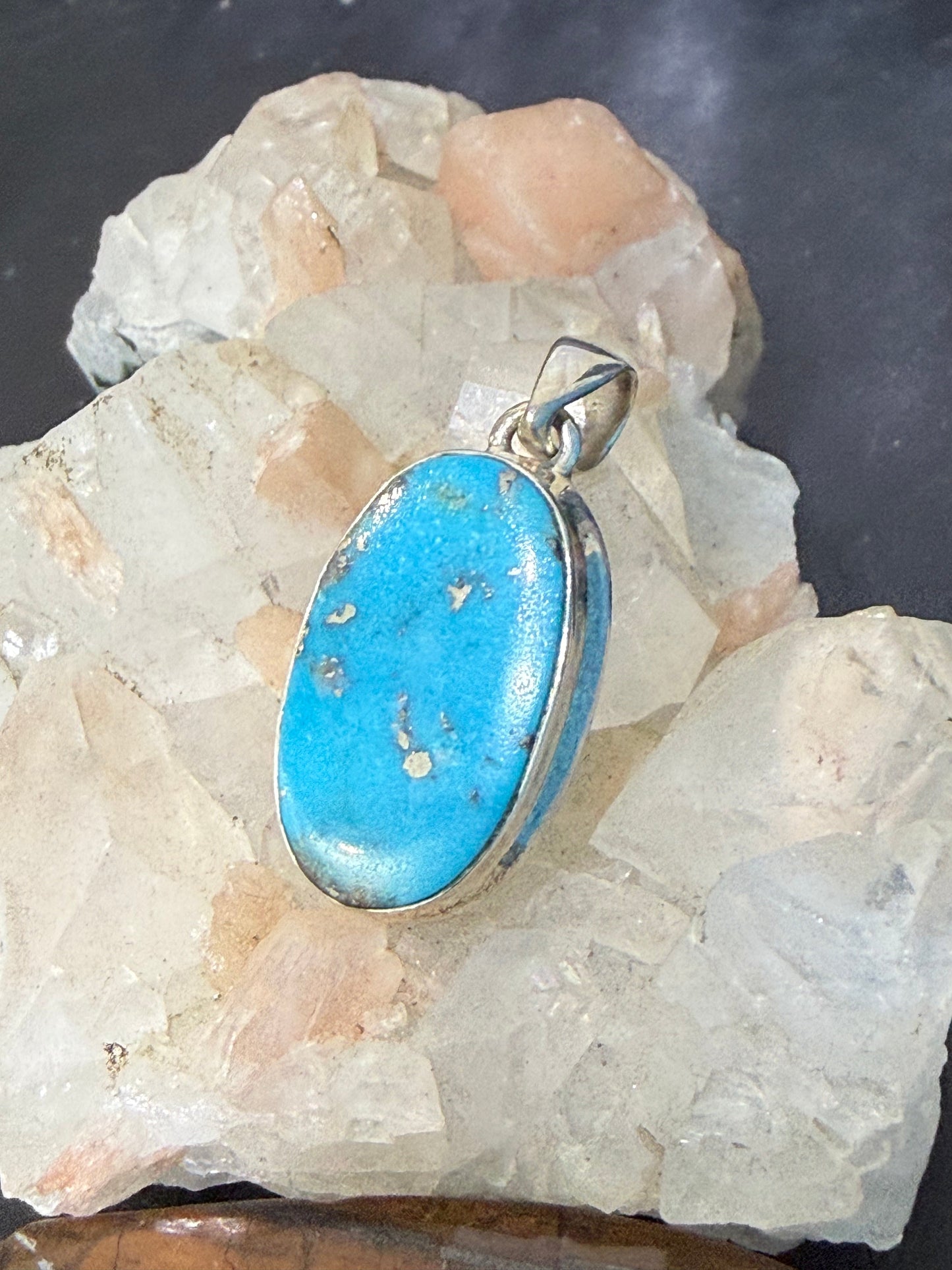 Iranian Turquoise Pendant — Ancient Wisdom & Sacred Protection, 26mmx18mm Crystal Wellness