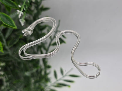 Snake Chain Necklace in 925 Sterling Silver Crystal Wellness