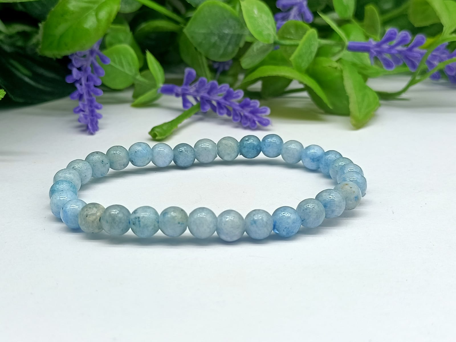 Celestite 10mm Beads Bracelet Crystal Wellness