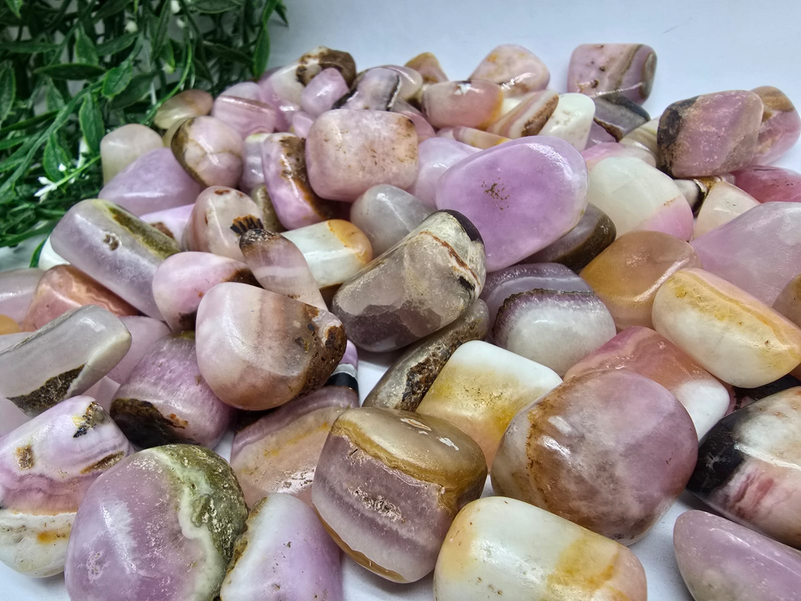 Pink Aragonite Tumbled Stone Crystal Wellness