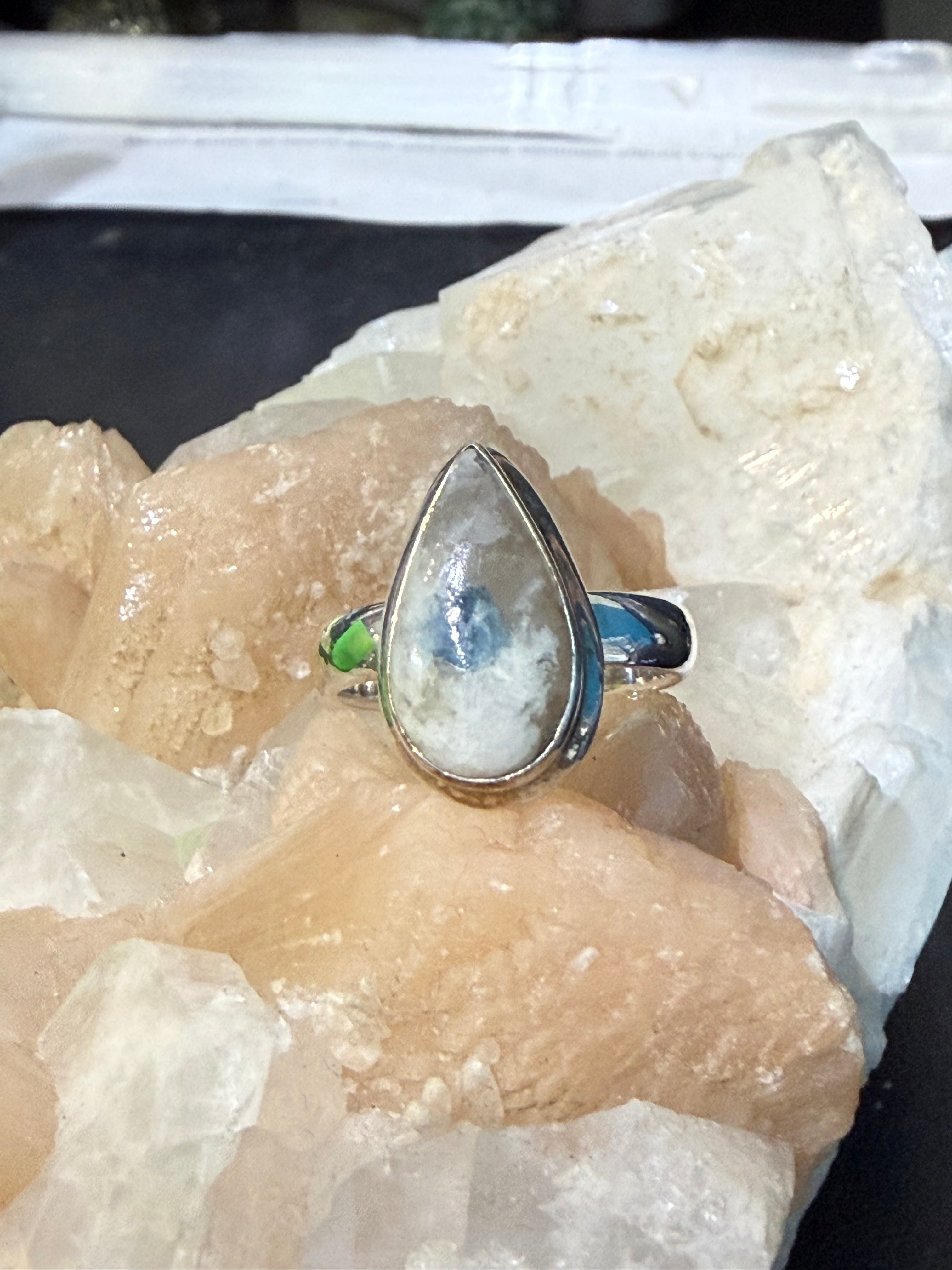 Green Tourmaline Ring, size 9 – Heart Healing, Abundance & Renewal Crystal Wellness
