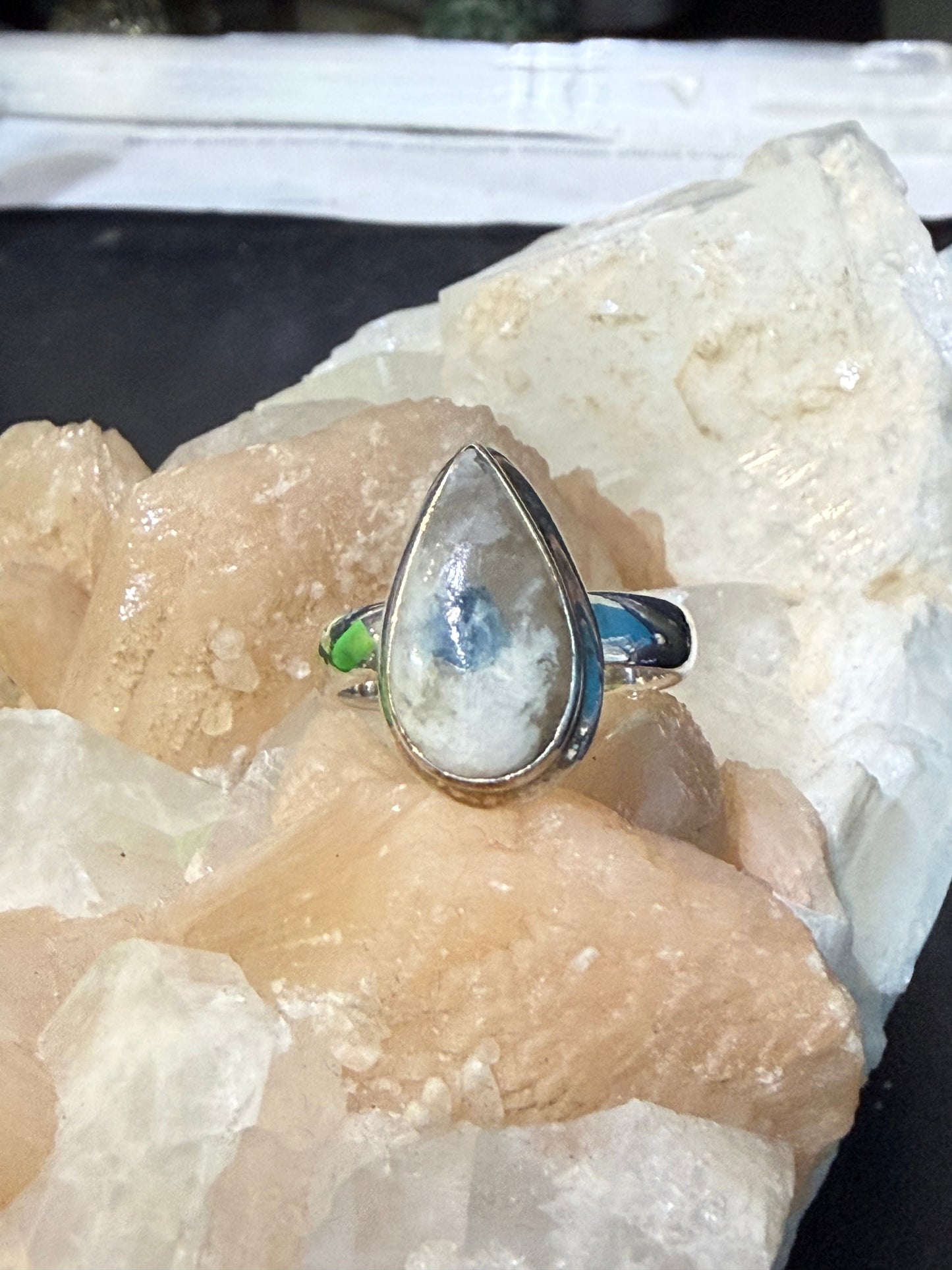 Green Tourmaline Ring, size 9 – Heart Healing, Abundance & Renewal Crystal Wellness