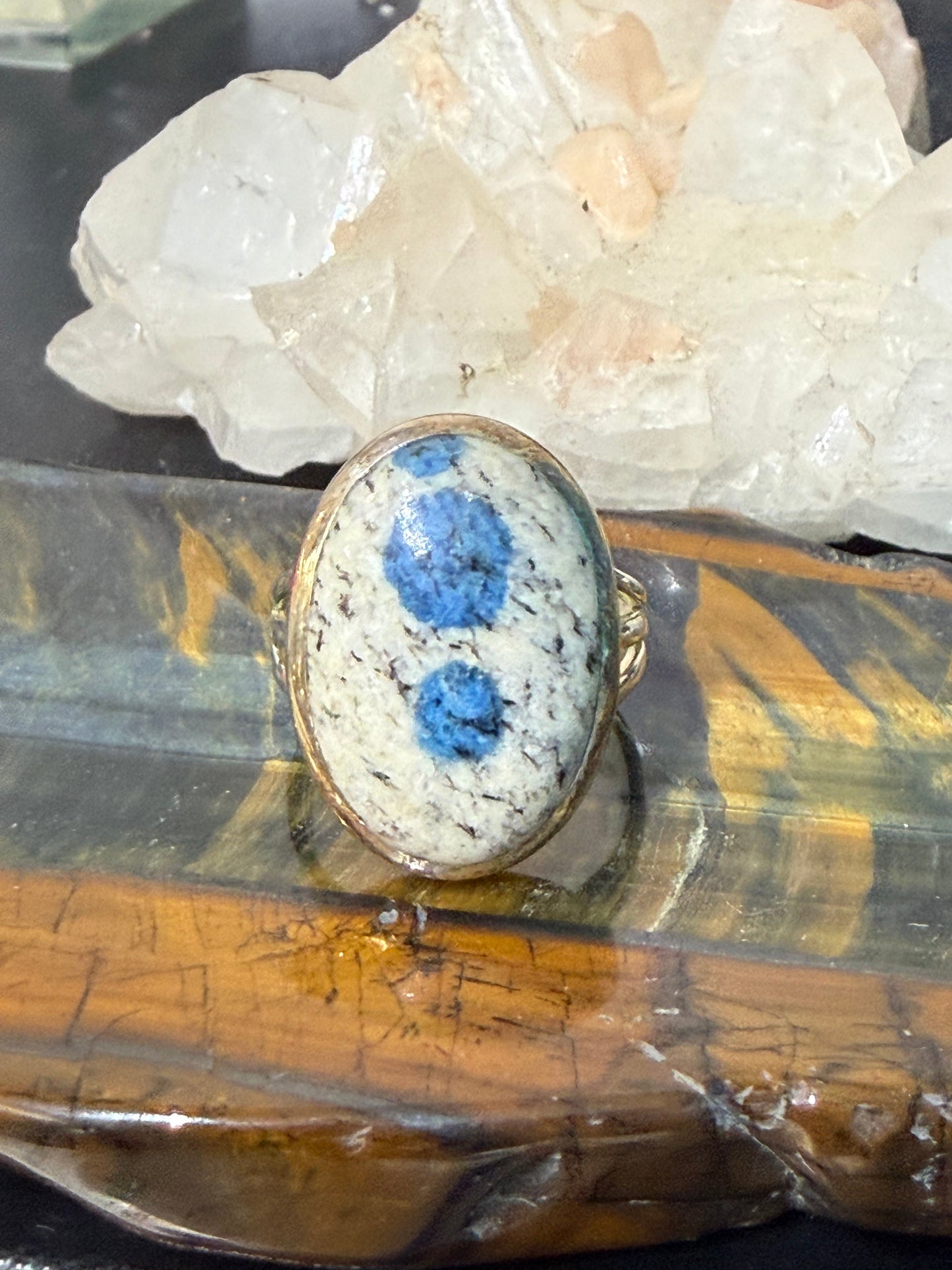 💙 K2 Stone Ring — “Mountain Wisdom”, size 9.5 Crystal Wellness