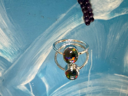 CHALAMA BLACK OPAL RING
“Stone of Mystery, Intuition & Transformation”, size 6.5 Crystal Wellness