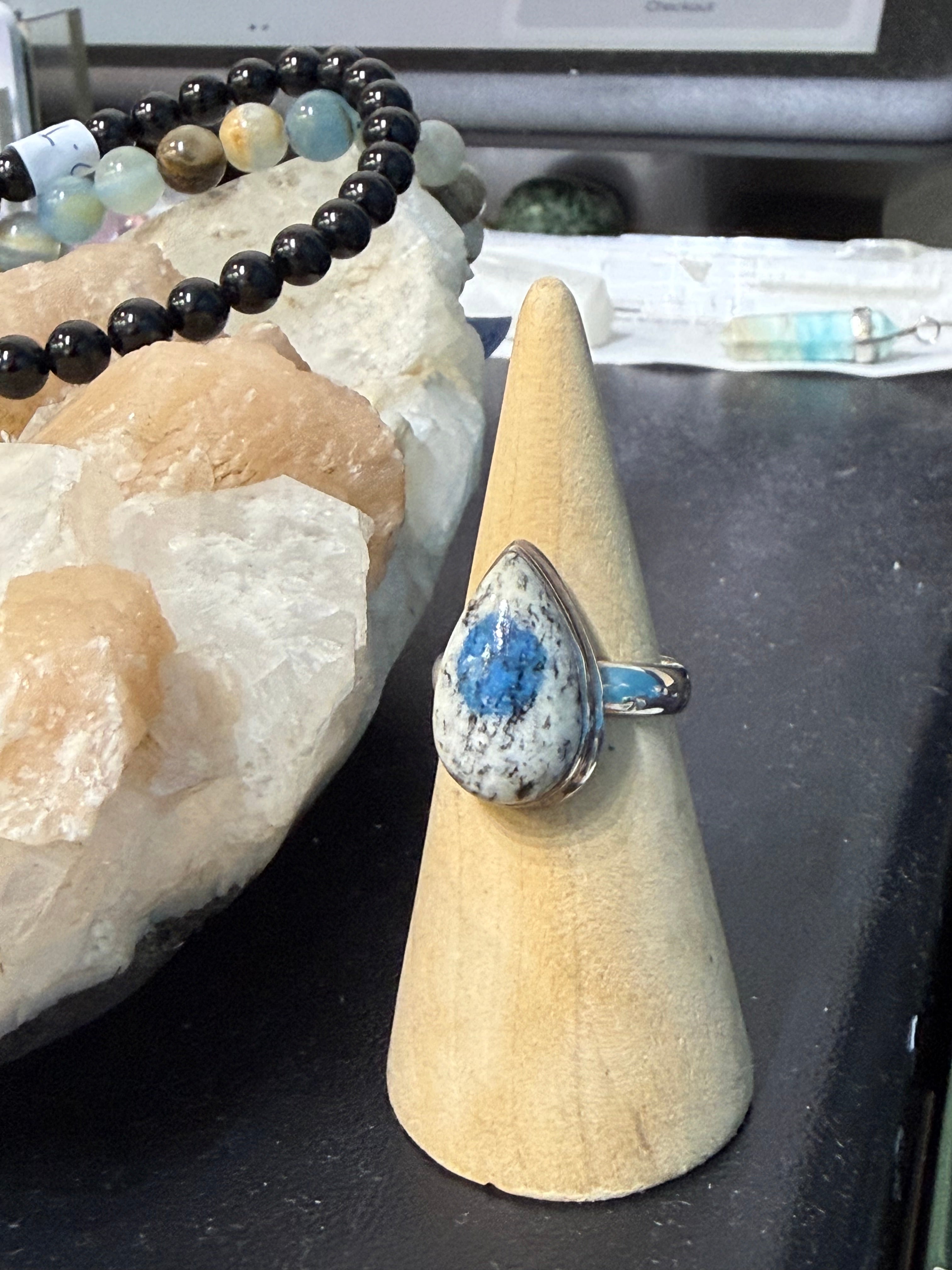 K2 Ring, size 7.5 – The Stone of Higher Vision & Grounded Insight Crystal Wellness