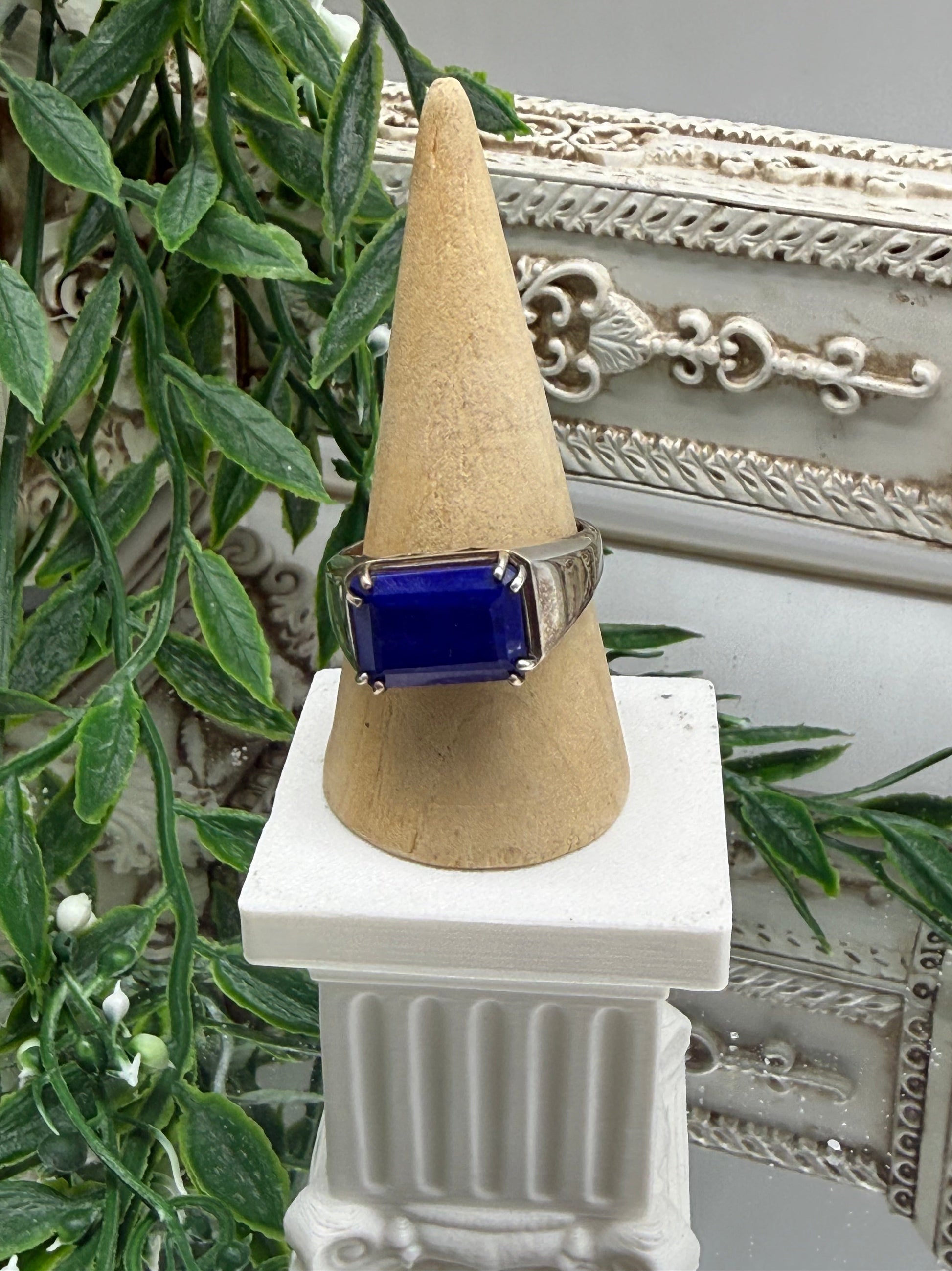 Wisdom of the Ancients – Lapis Lazuli Sterling Silver Ring Crystal Wellness