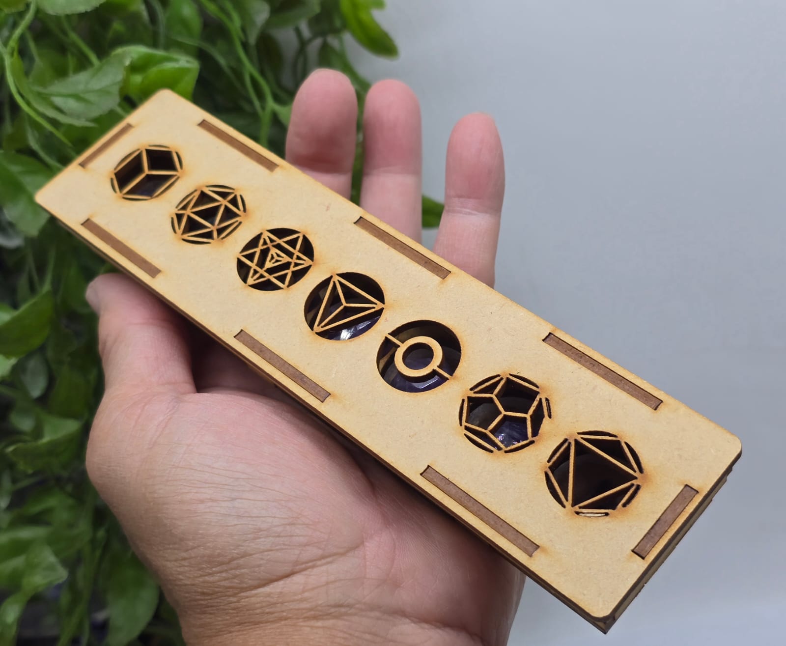 7pcs Amethyst Platonic Solids Set Crystal Wellness