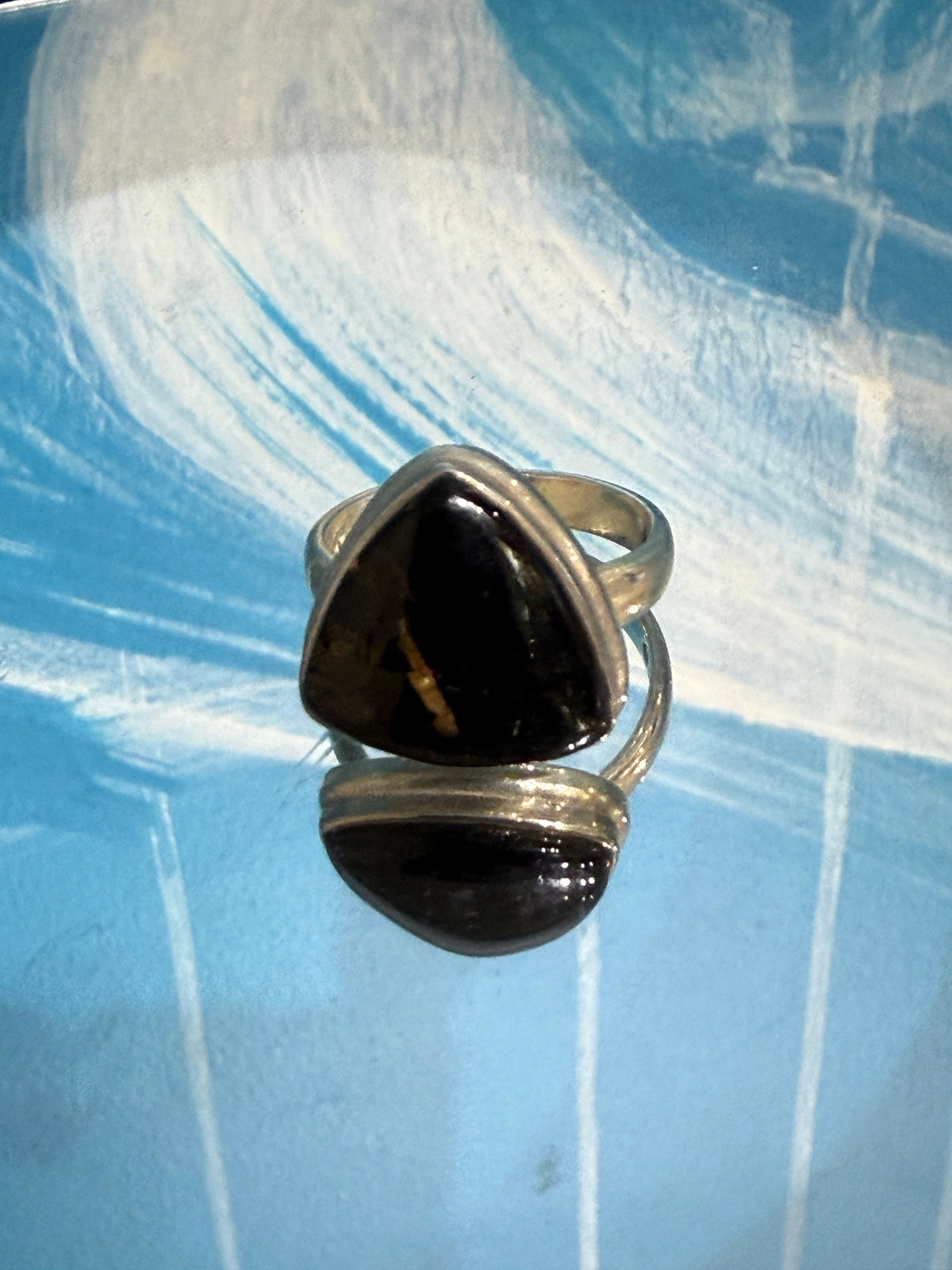 Nuummite Ring — The Stone of Deep Protection & Inner Power, size 8.75 Crystal Wellness