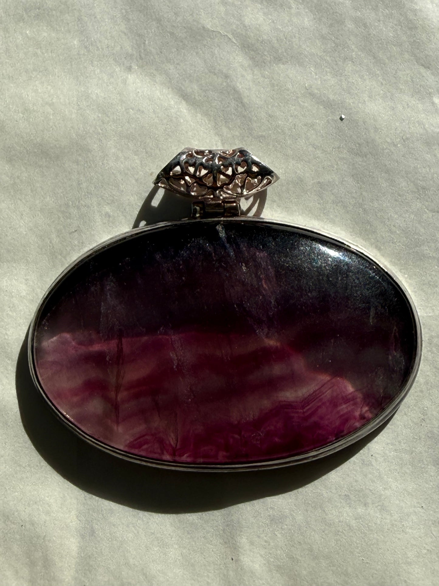 Fluorite Pendant – Clarity of Mind & Inner Harmony 52mmx35mm Crystal Wellness