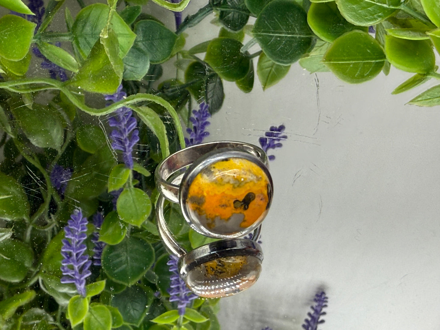 🐝 Bumblebee Jasper Ring — Joy, Confidence & Creative Vitality, size 9.5 Crystal Wellness