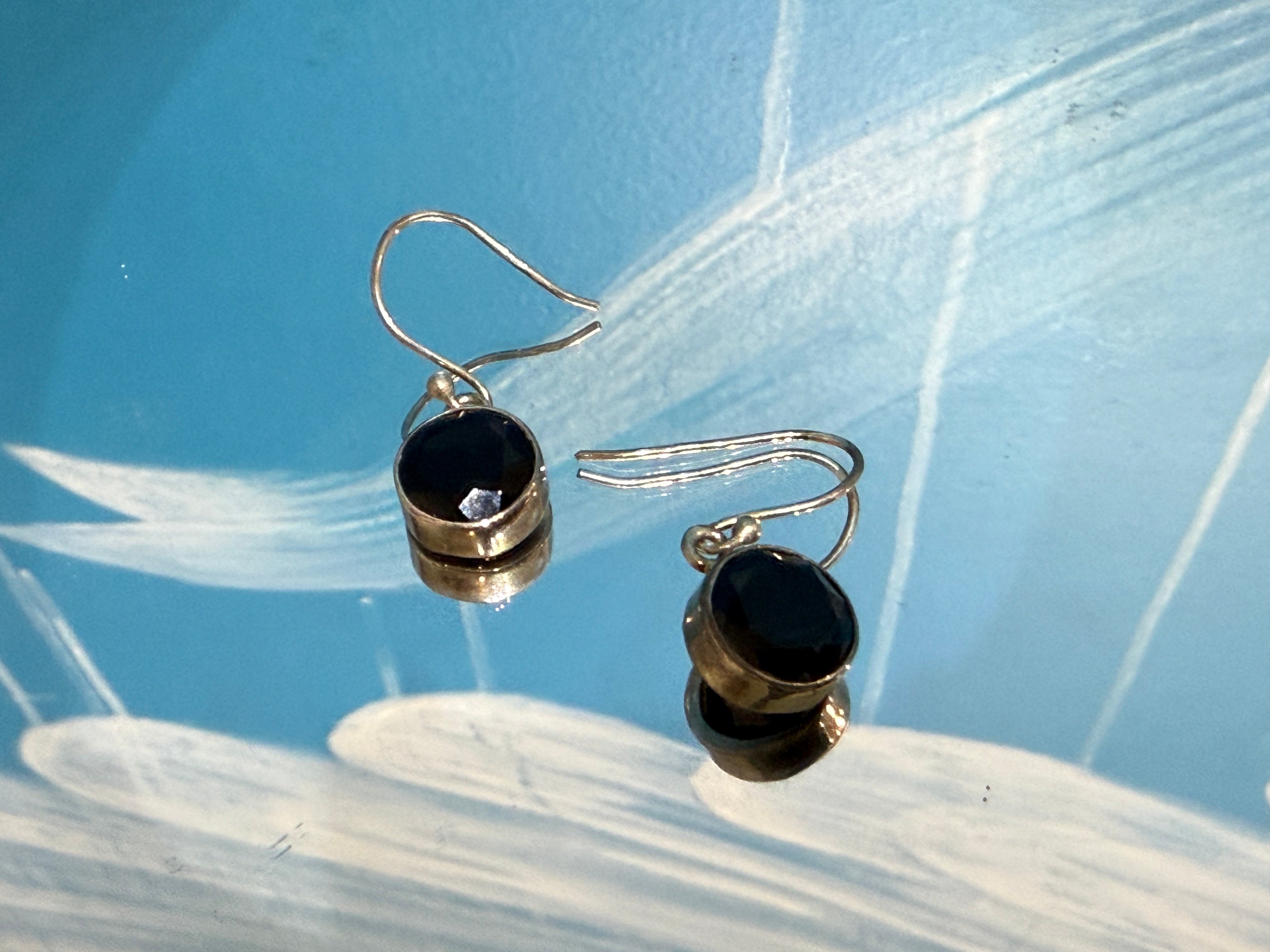 Black Onyx Earrings – Protection, Strength & Inner Confidence, 10mm 10mm Crystal Wellness