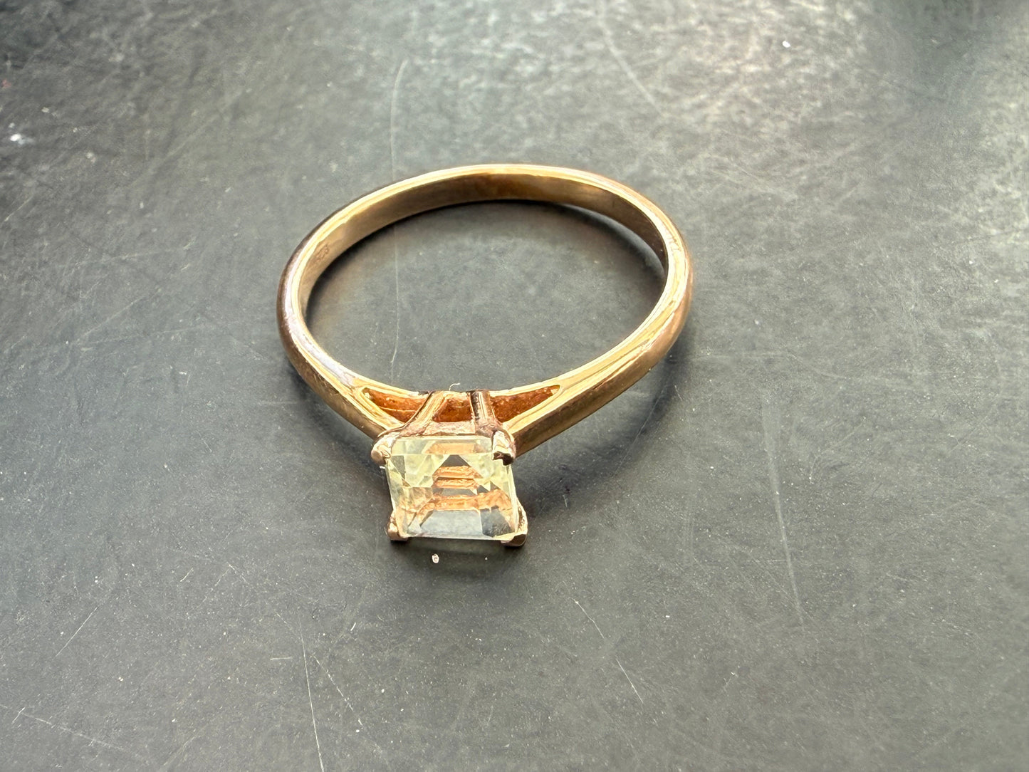 Lemon Topaz Rose Gold Ring – A Symbol of Joy, Abundance & Positive Energy, size 7 Crystal Wellness