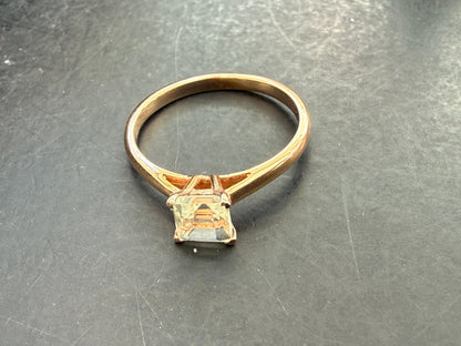 Lemon Topaz Rose Gold Ring – A Symbol of Joy, Abundance & Positive Energy, size 7 Crystal Wellness