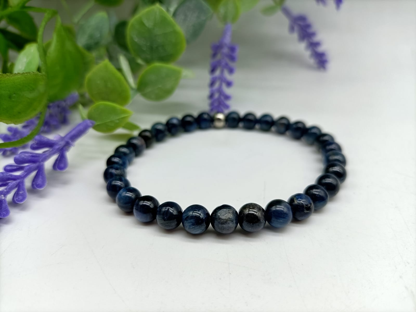 Blue Kyanite Beads Bracelet Crystal Wellness