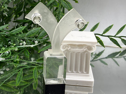 PRASIOLITE STUD EARRINGS

“Stone of Spiritual Growth, Heart Healing & Abundance”, 9mmx9mm Crystal Wellness