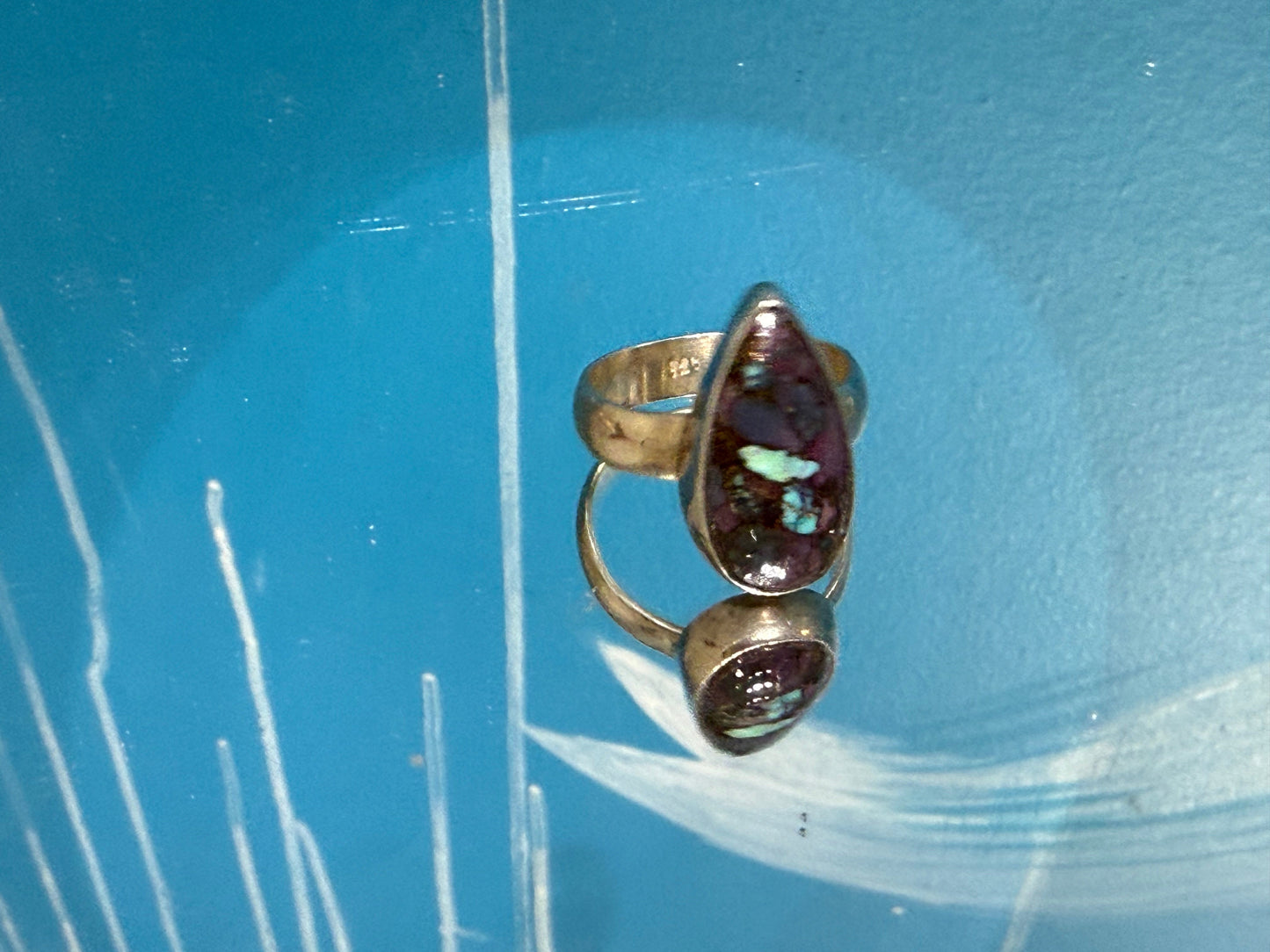 💙 Blue Copper Turquoise Ring — Stone of Truth & Protection, size 7.75 Crystal Wellness