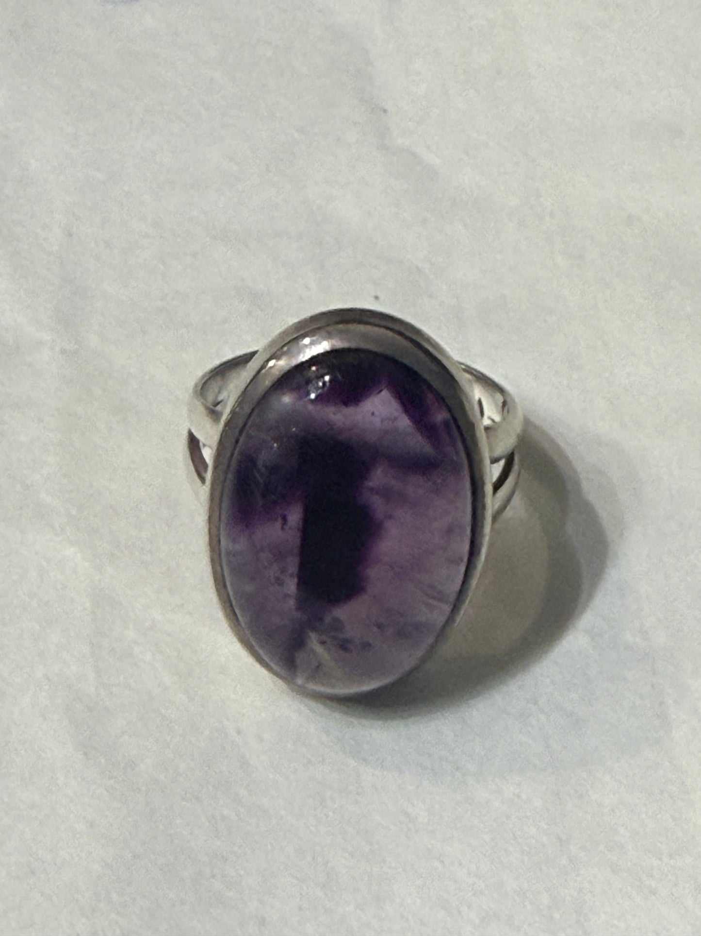 Amethyst Sterling Silver Ring – Size 7 Crystal Wellness
