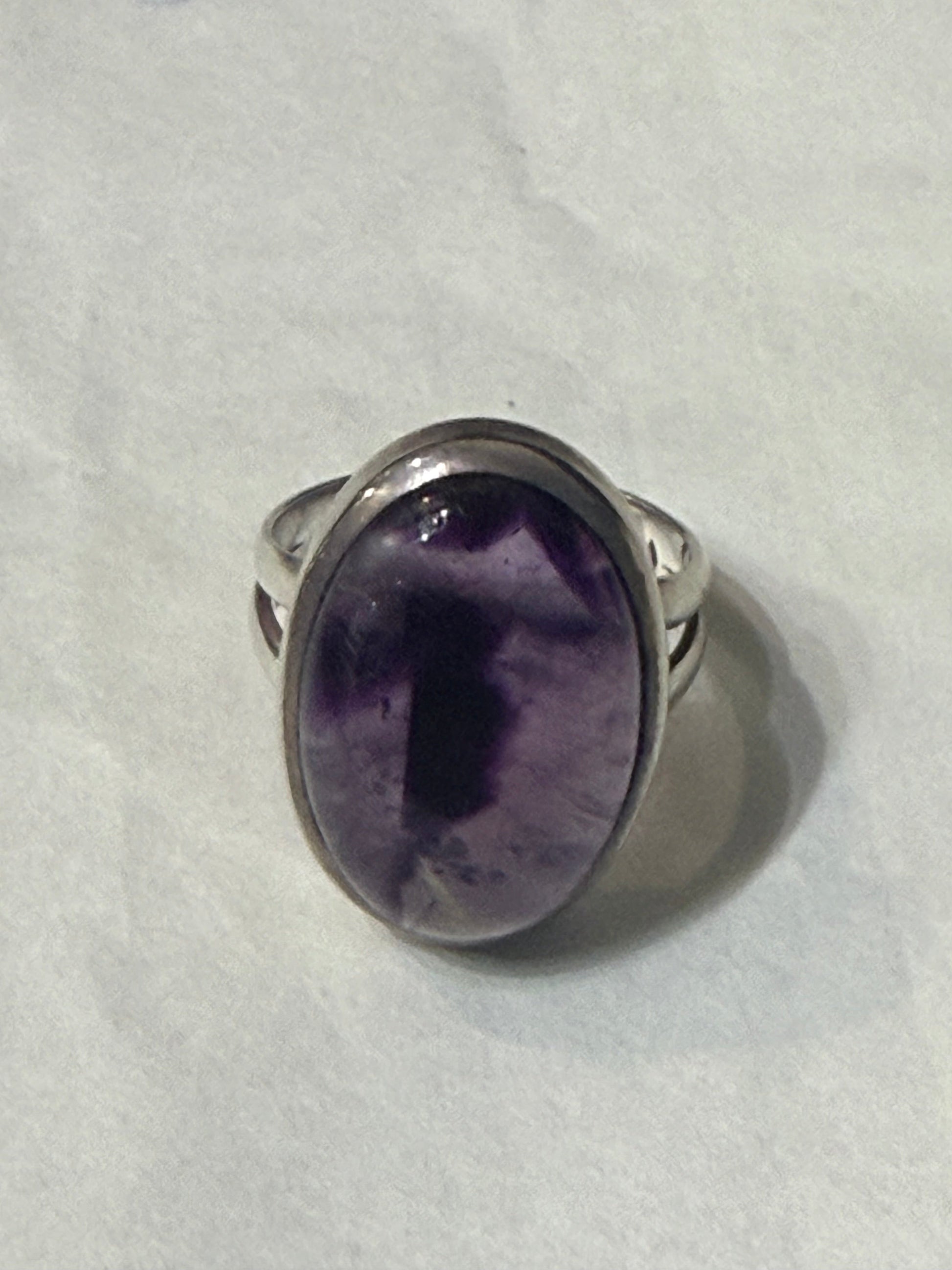 Amethyst Sterling Silver Ring – Size 7 Crystal Wellness