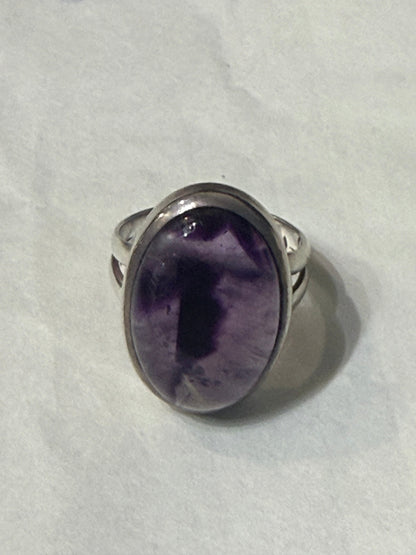 Amethyst Sterling Silver Ring – Size 7 Crystal Wellness