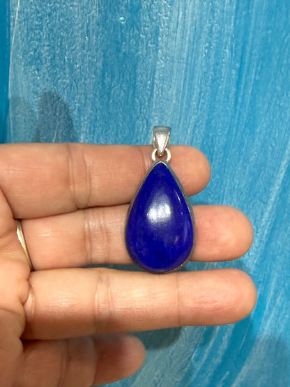 Lapis Lazuli Pendant – Stone of Wisdom & Truth, 34mmx20mm Crystal Wellness