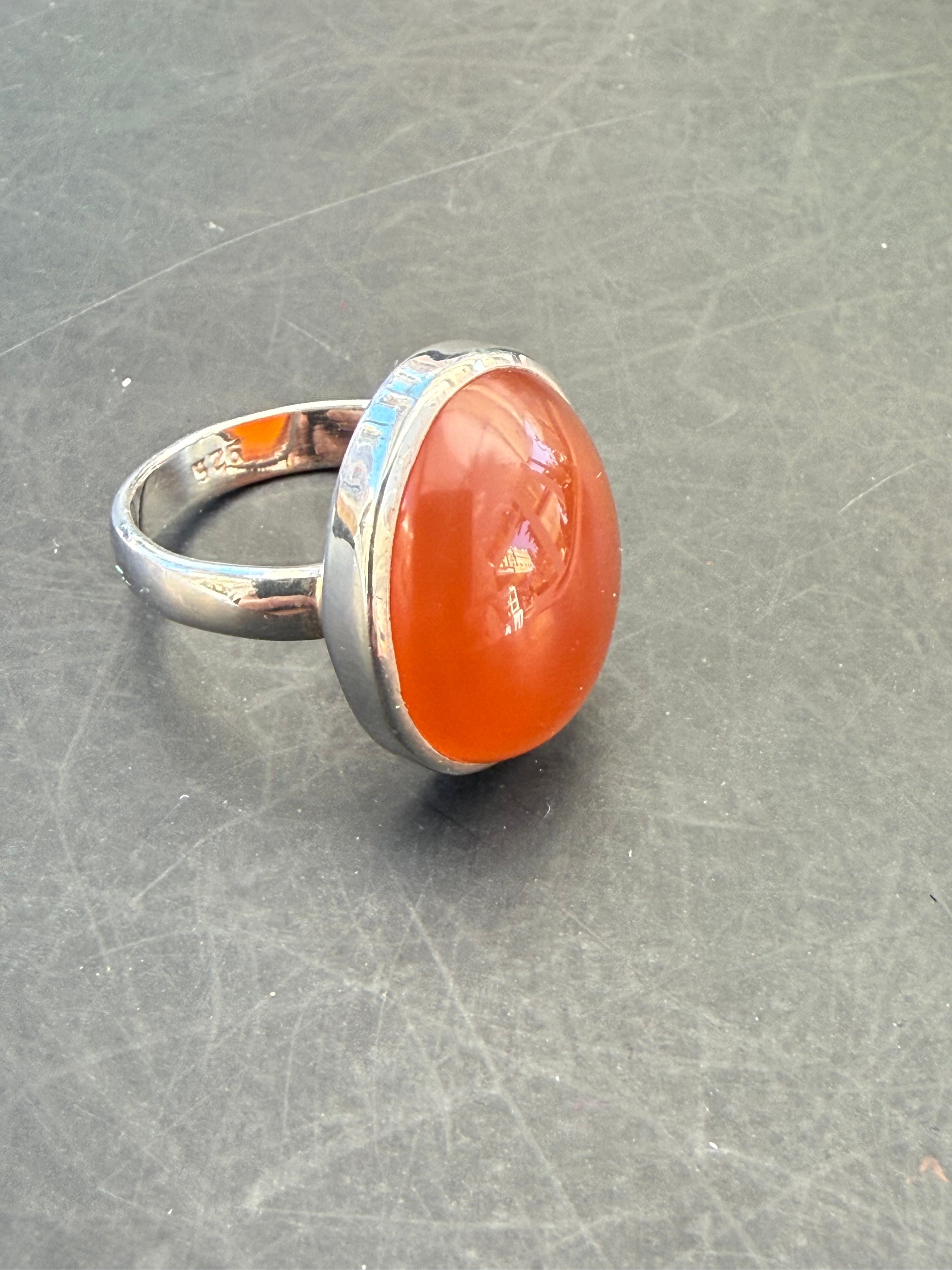 Carnelian Ring, size 5.5 – Flame of Courage & Vitality Crystal Wellness