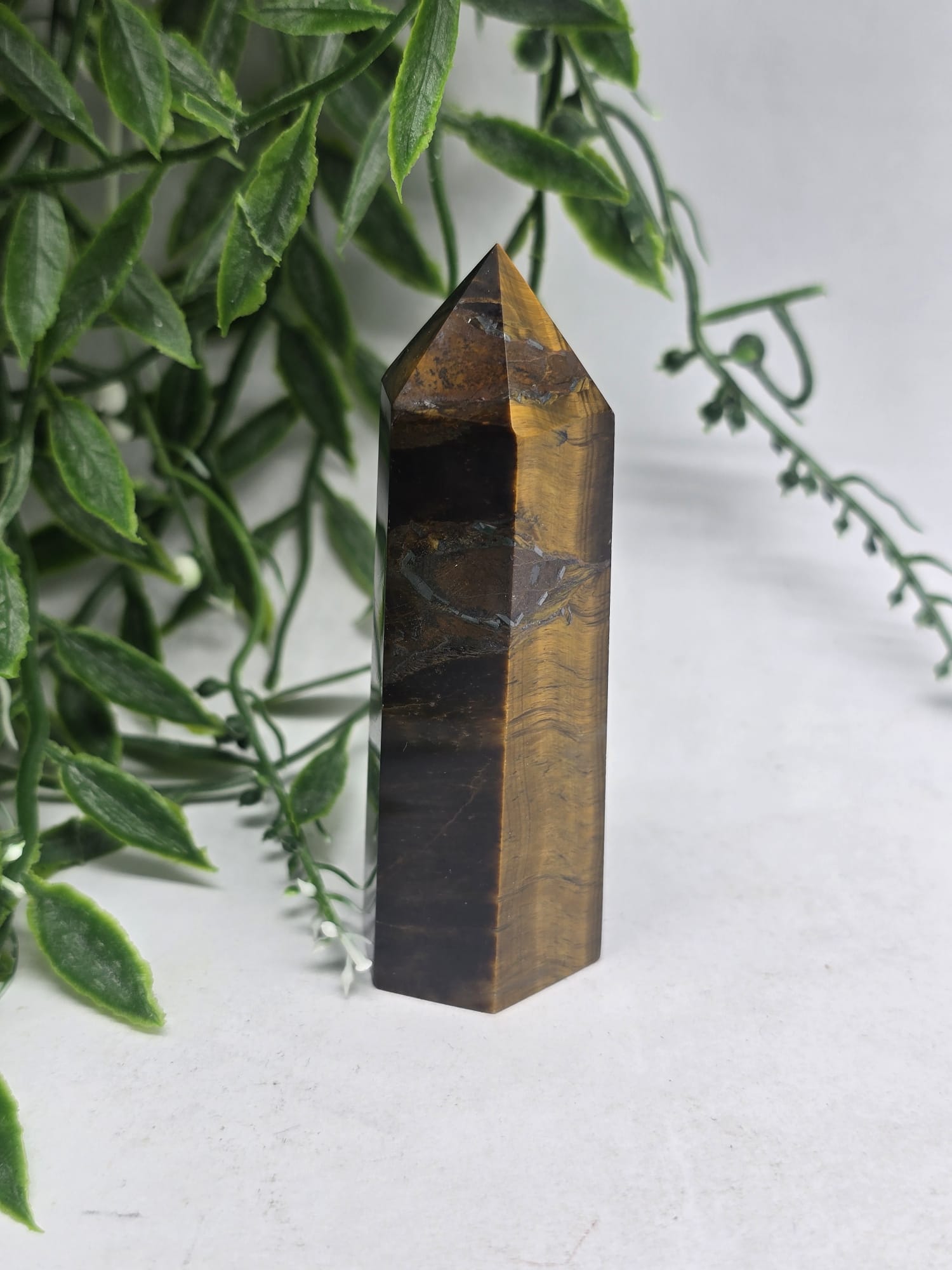 Gold Tiger’s Eye Point Crystal Wellness