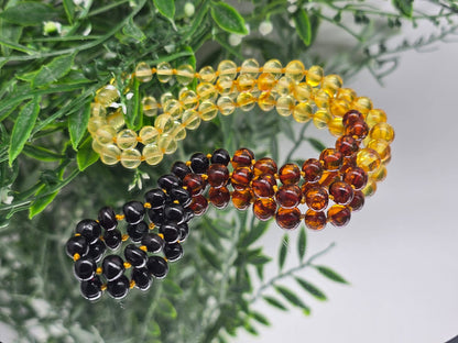Natural Baltic Amber Necklace – 7mm Beads, 50cm Crystal Wellness