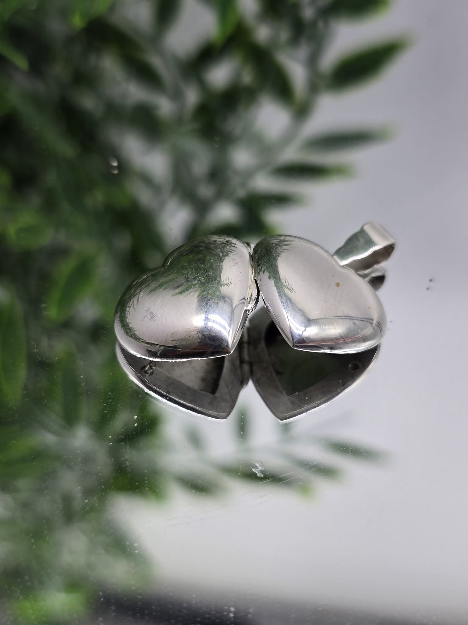 925 Sterling Silver Heart Locket Pendant Crystal Wellness