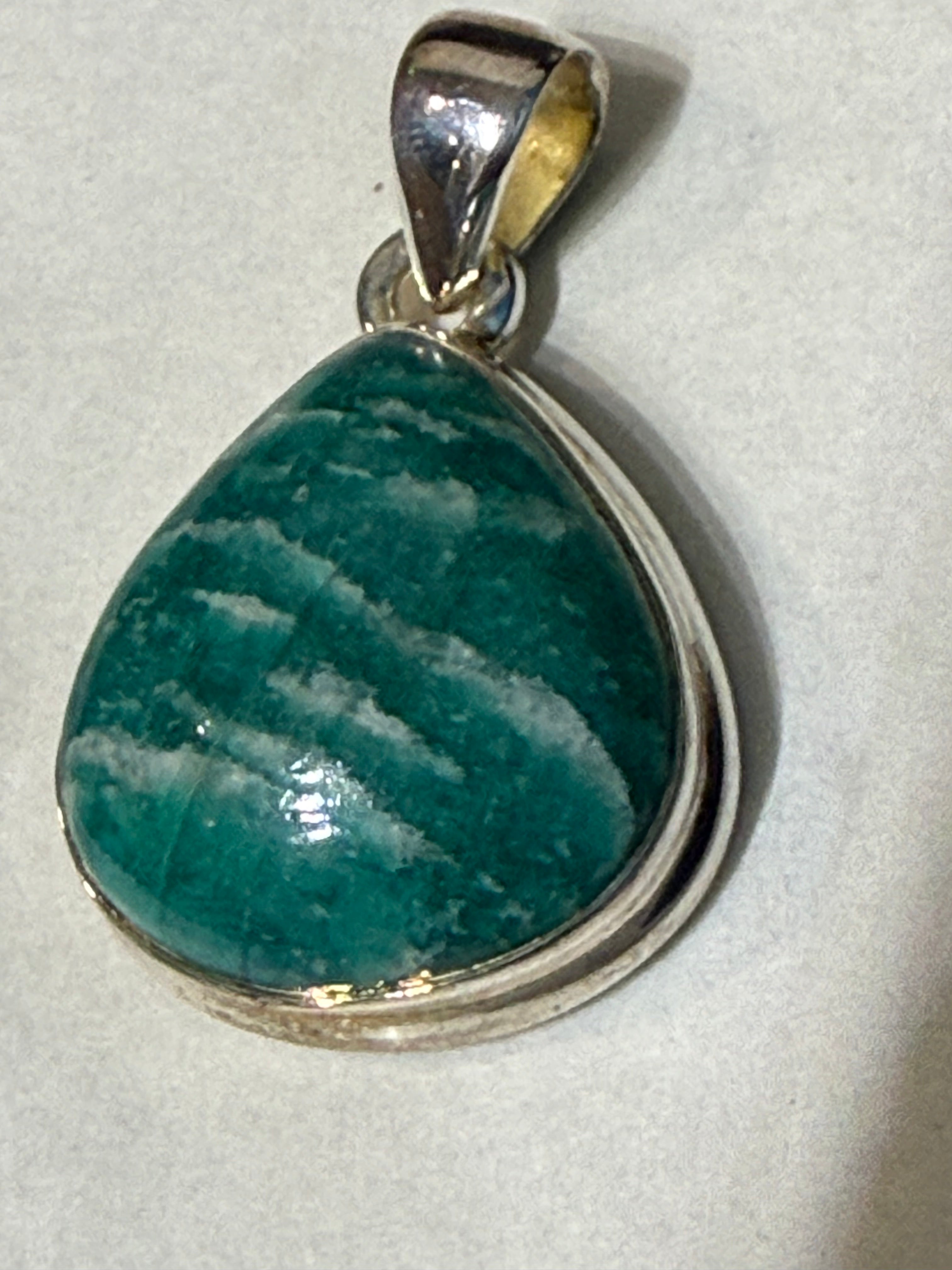 Amazonite Pendant, 23mmx20mm Crystal Wellness