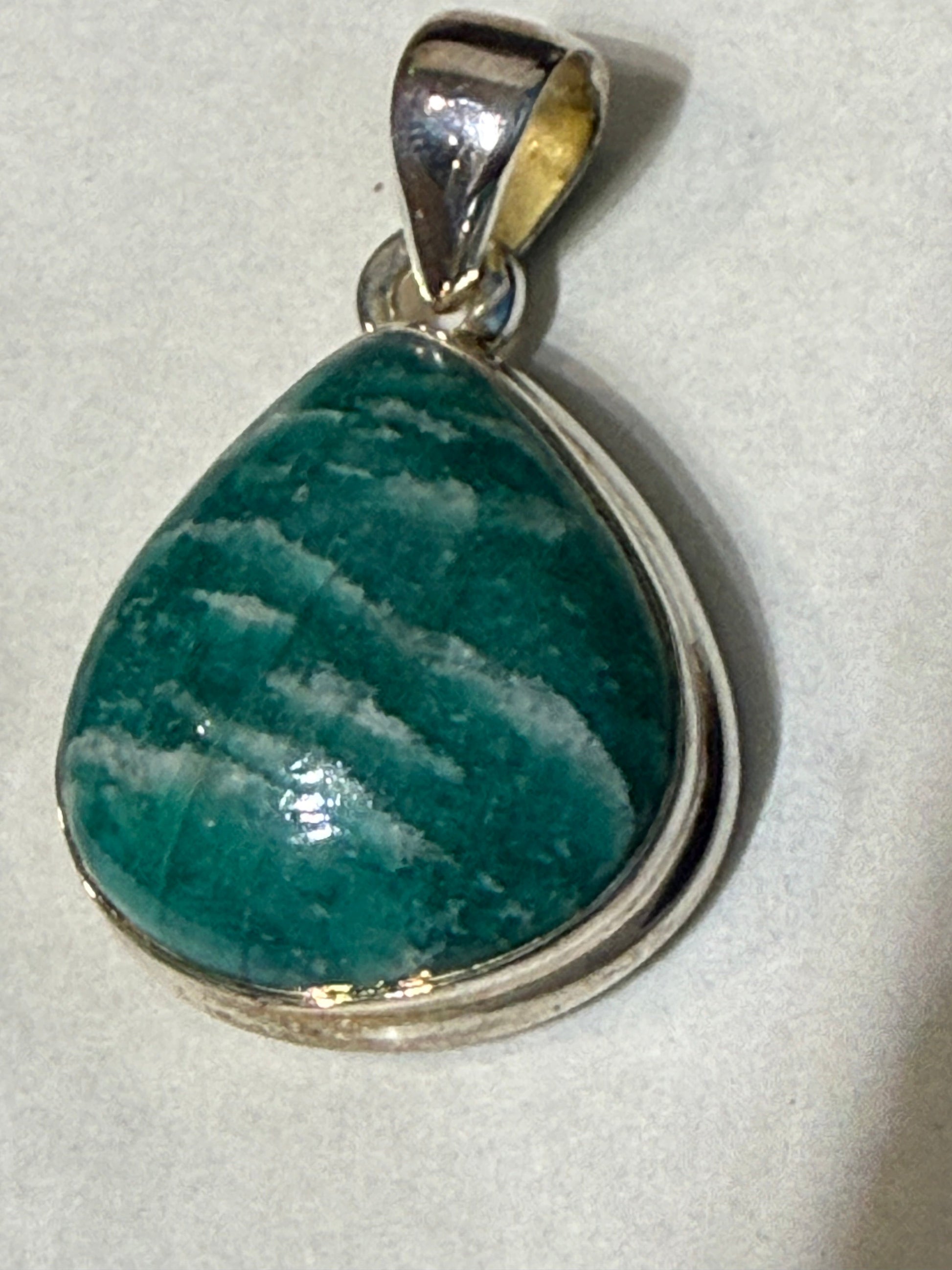 Amazonite Pendant, 23mmx20mm Crystal Wellness