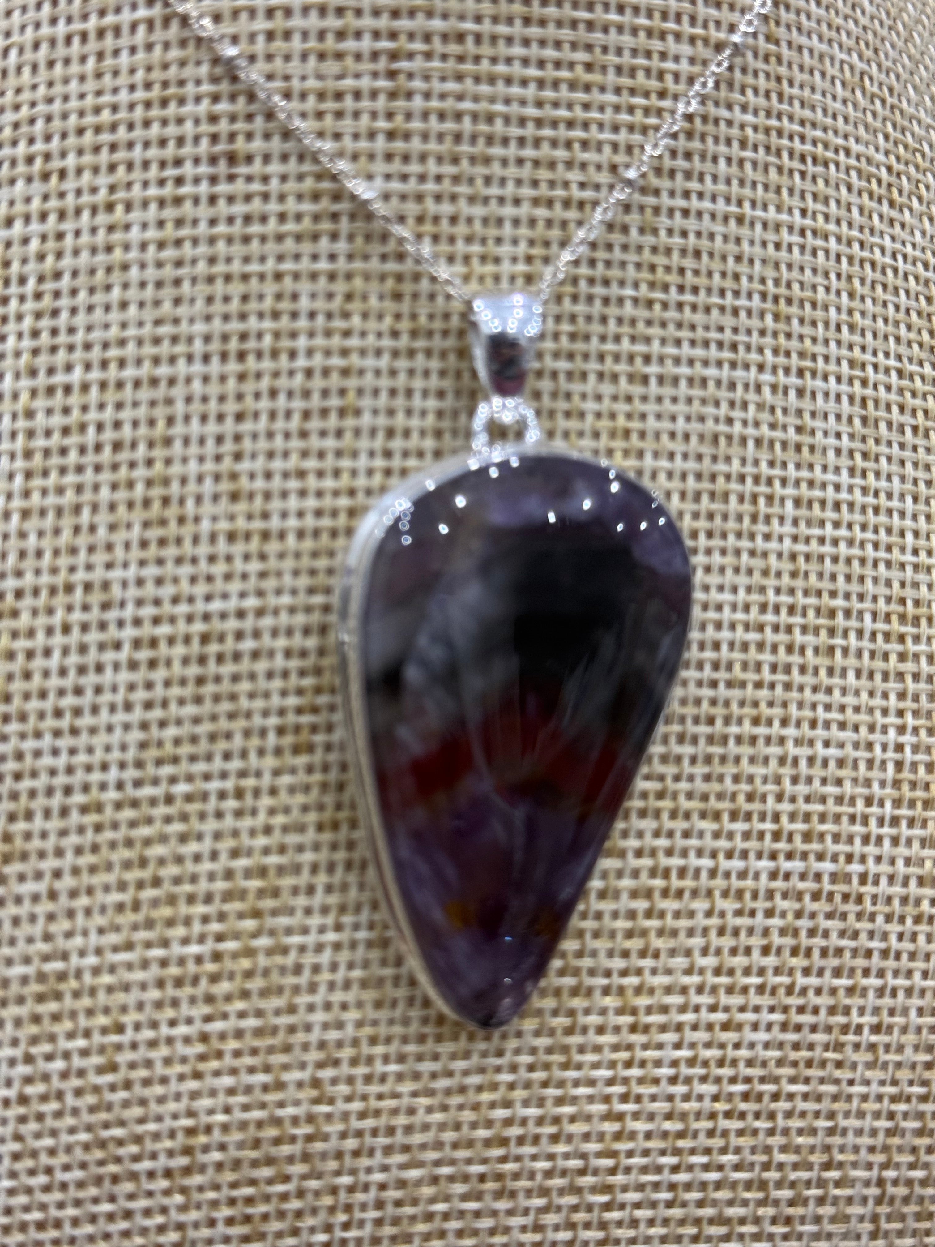 ✨ Super Seven Teardrop Earrings – 19×9mm | Sterling Silver 925 Crystal Wellness